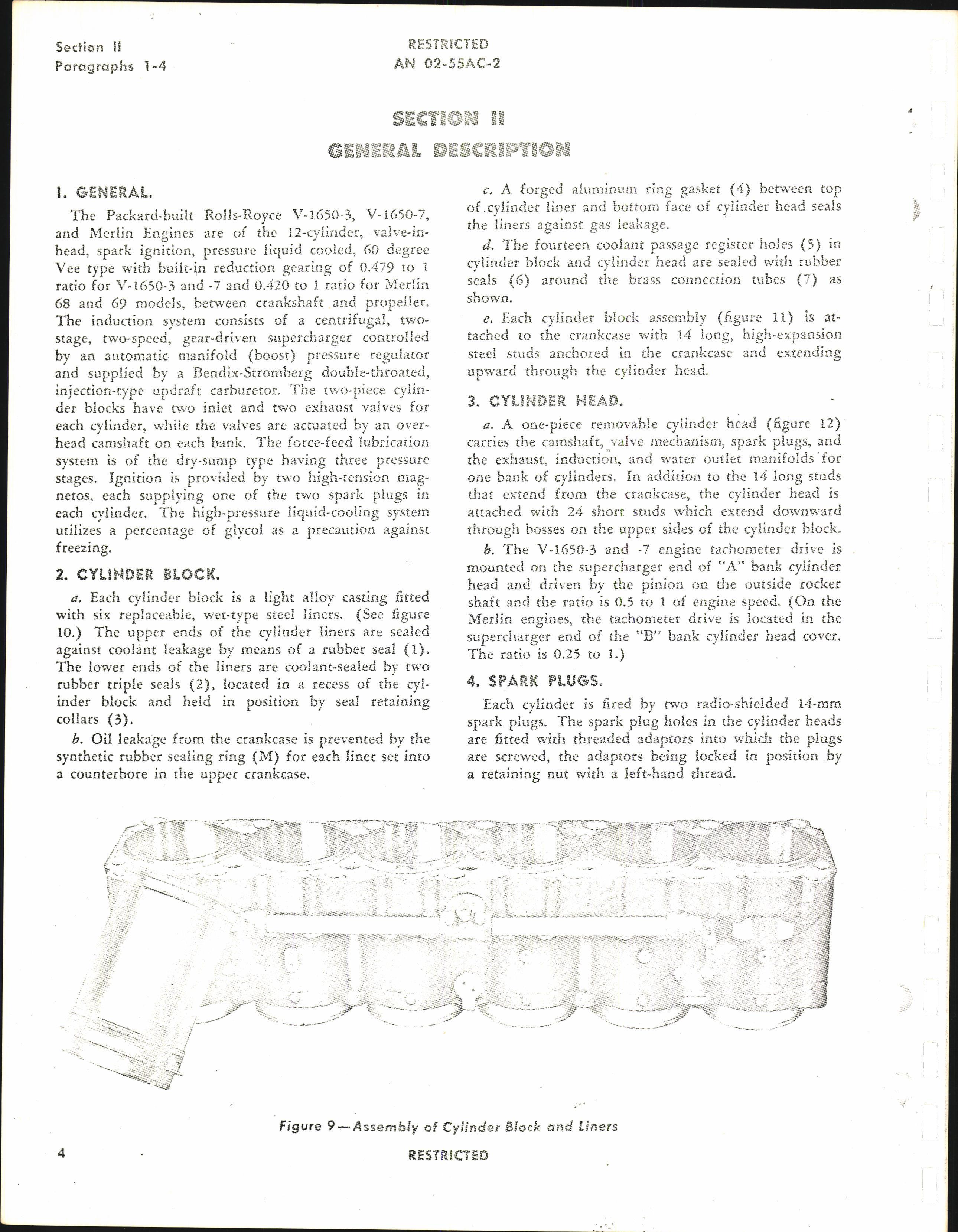 Sample page 18 from AirCorps Library document: Service Instructions for V-1650-3, -7, and Merlin 68 and 69 Engines