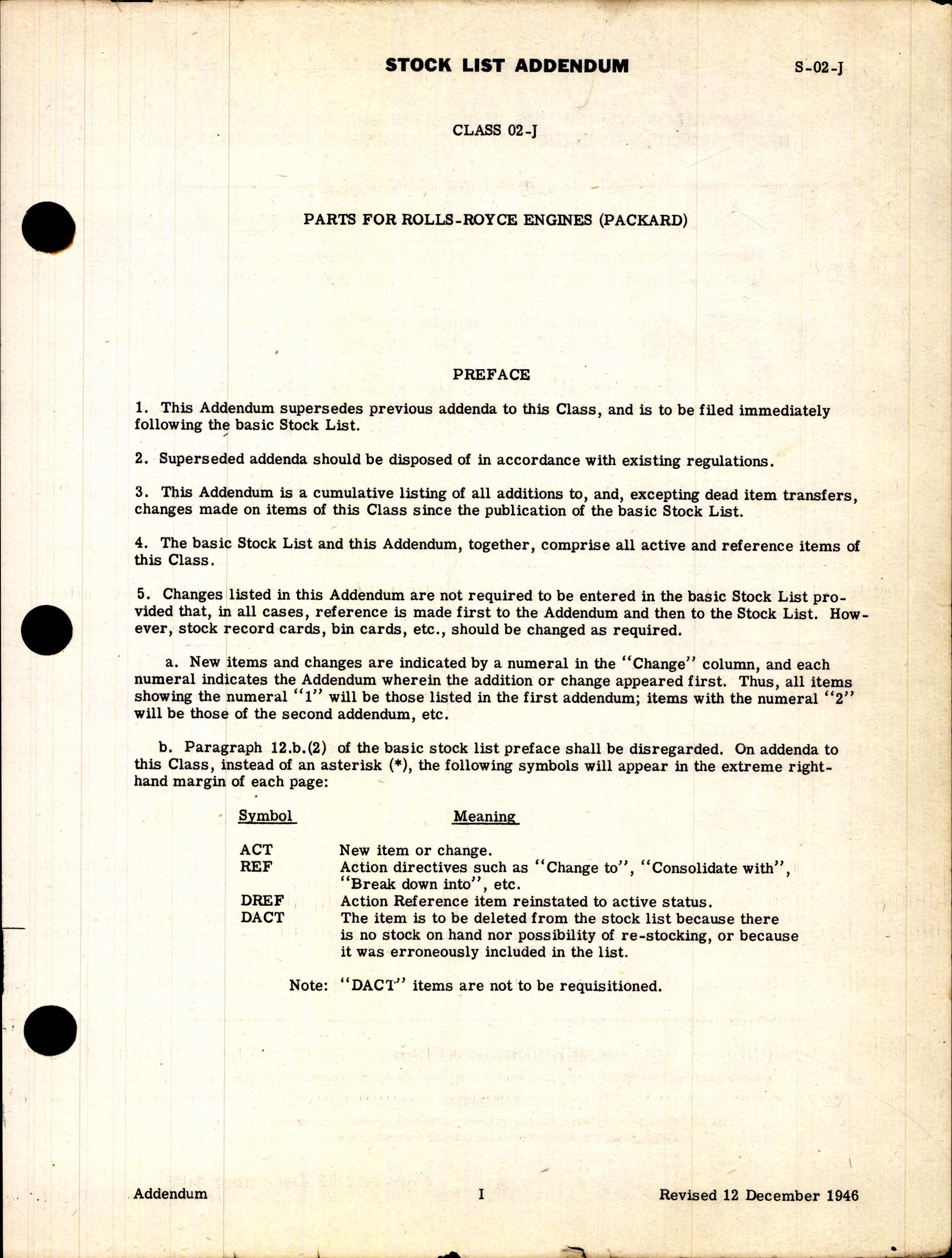 Sample page 3 from AirCorps Library document: Stock List Parts for Rolls-Royce Engines (Packard)