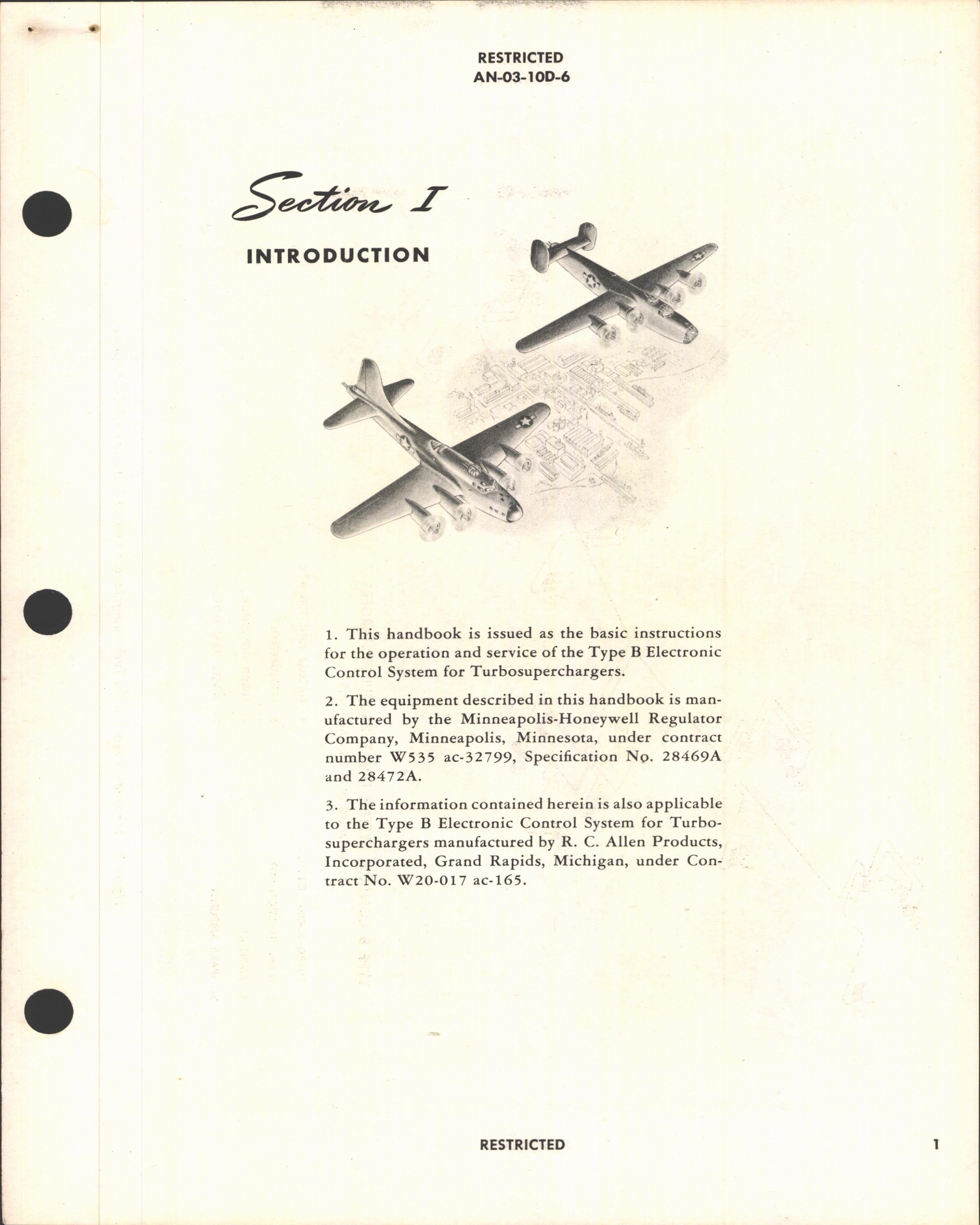 Sample page 5 from AirCorps Library document: Operation & Service Instructions for Type B Electronic Control System for Turbosuperchargers