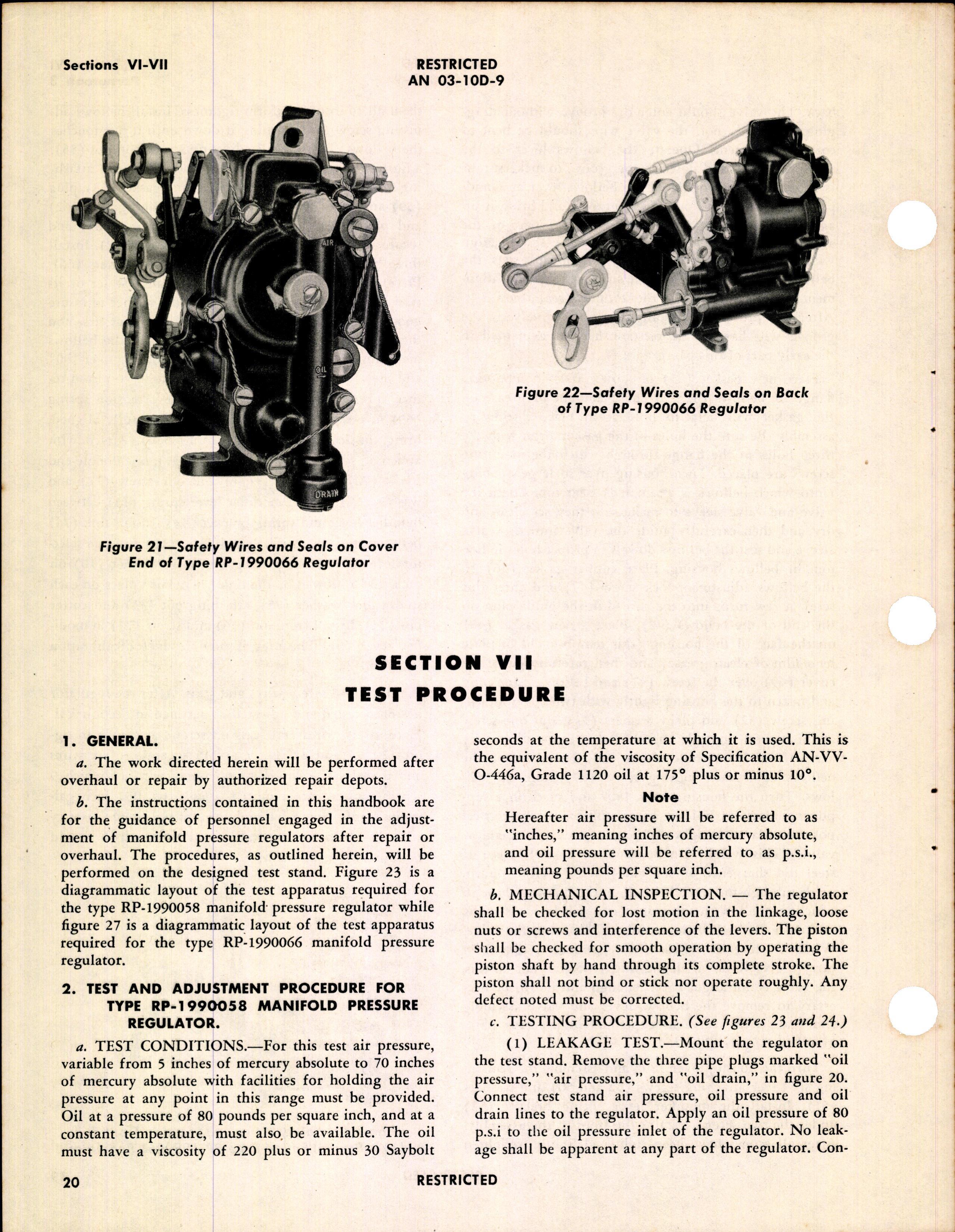 Sample page 26 from AirCorps Library document: Handbook of Instructions with Parts Catalog for Manifold Pressure Regulators