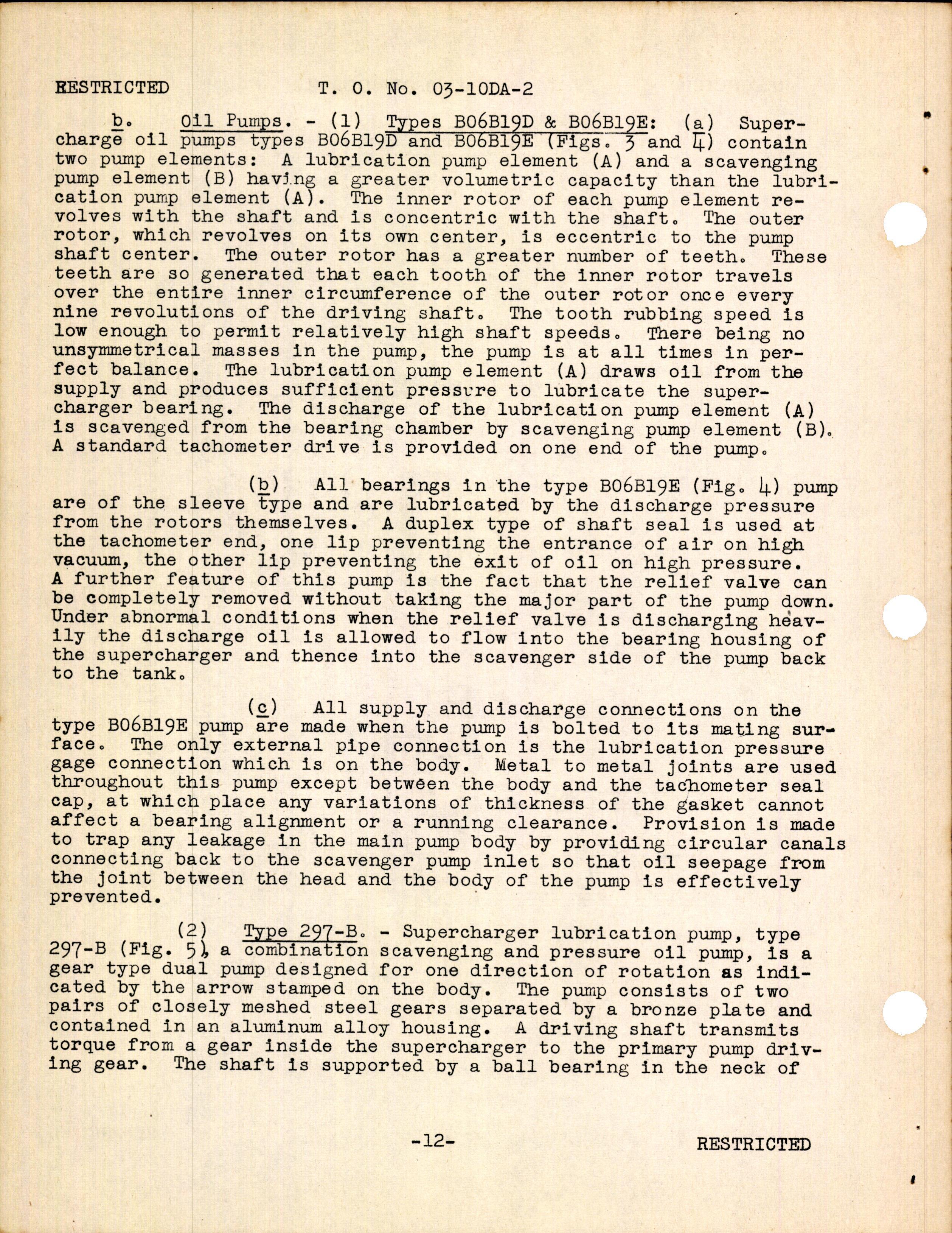 Sample page 14 from AirCorps Library document: Handbook of Operation and Service Instructions for Turbine Driven Superchargers