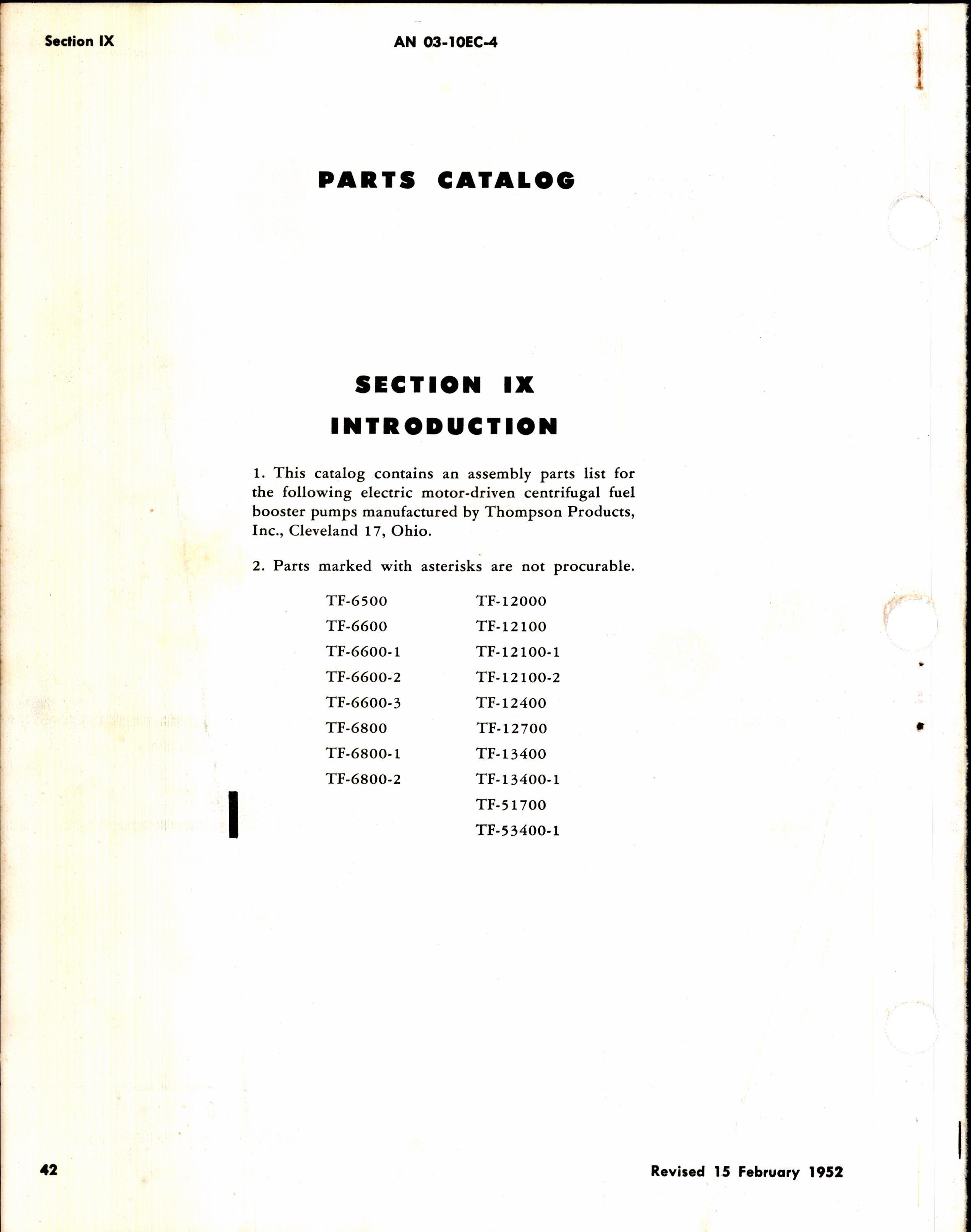 Sample page 6 from AirCorps Library document: Operation, Service, & Overhaul Instructions with Parts Catalog for Thompson Fuel Booster Pumps