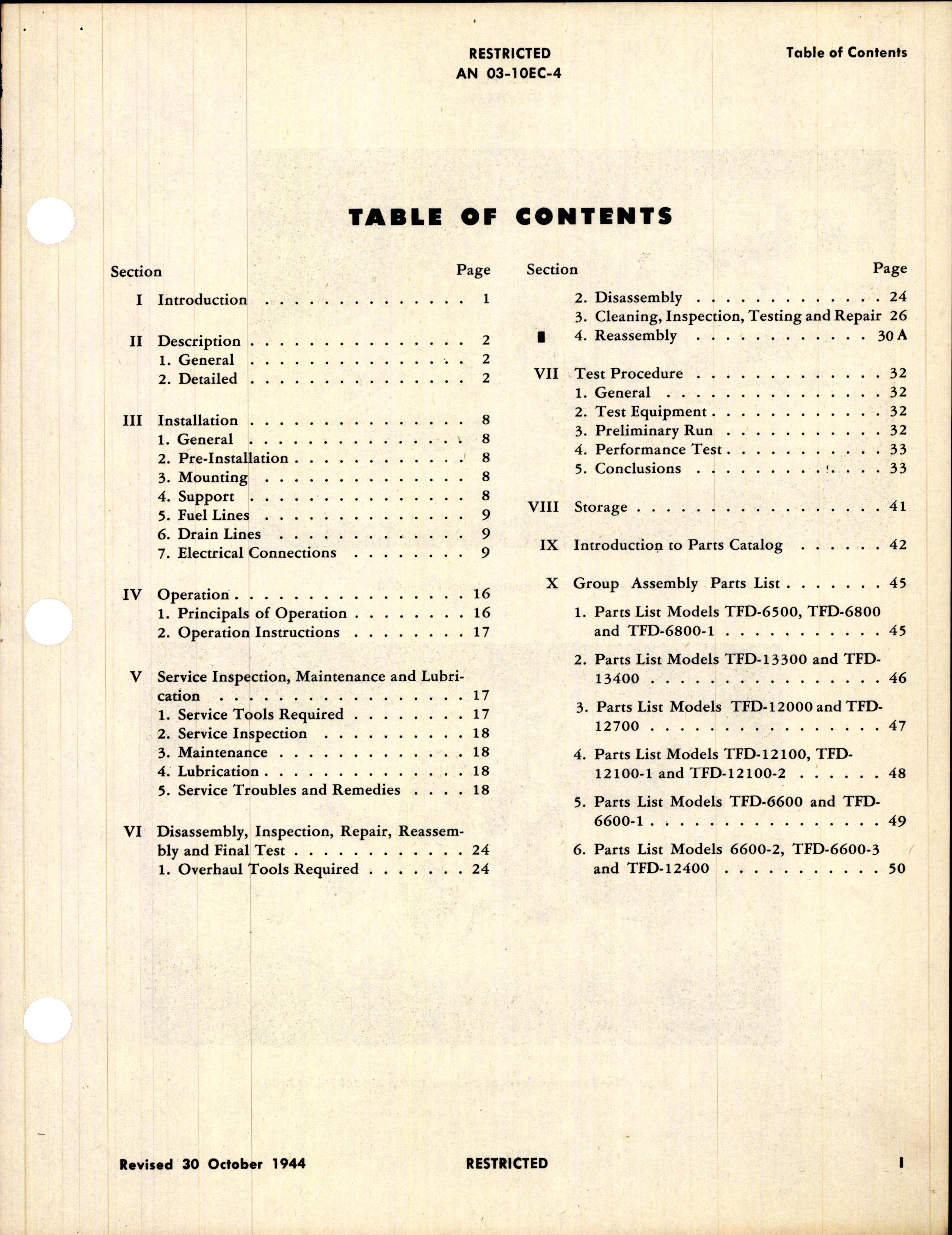 Sample page 3 from AirCorps Library document: Operation, Service, & Overhaul Instructions with Parts Catalog for Thompson Fuel Booster Pumps