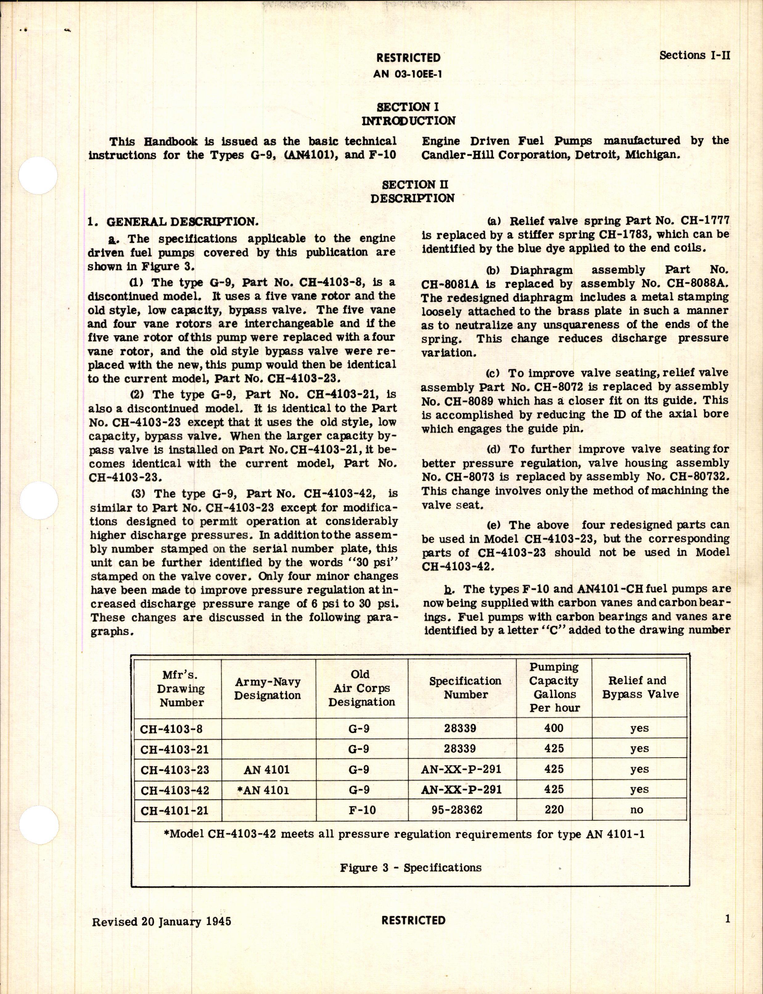 Sample page 5 from AirCorps Library document: Operation, Service, & Overhaul Instructions with Parts Catalog for Engine-Driven Fuel Pumps