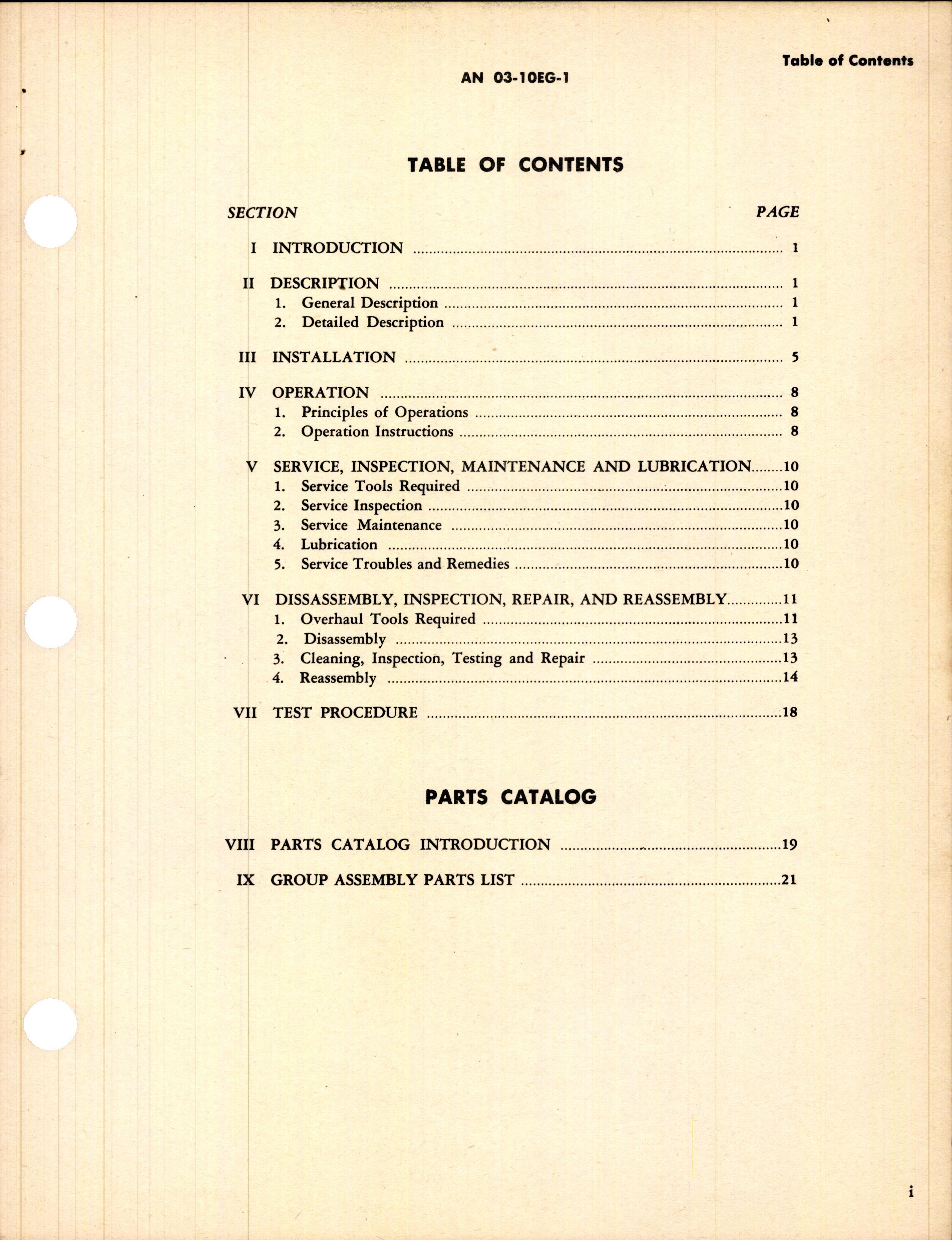 Sample page 3 from AirCorps Library document: Operation, Service, & Overhaul Instructions with Parts Catalog for Engine-Driven Fuel Pump Type AN4101 (G-9)