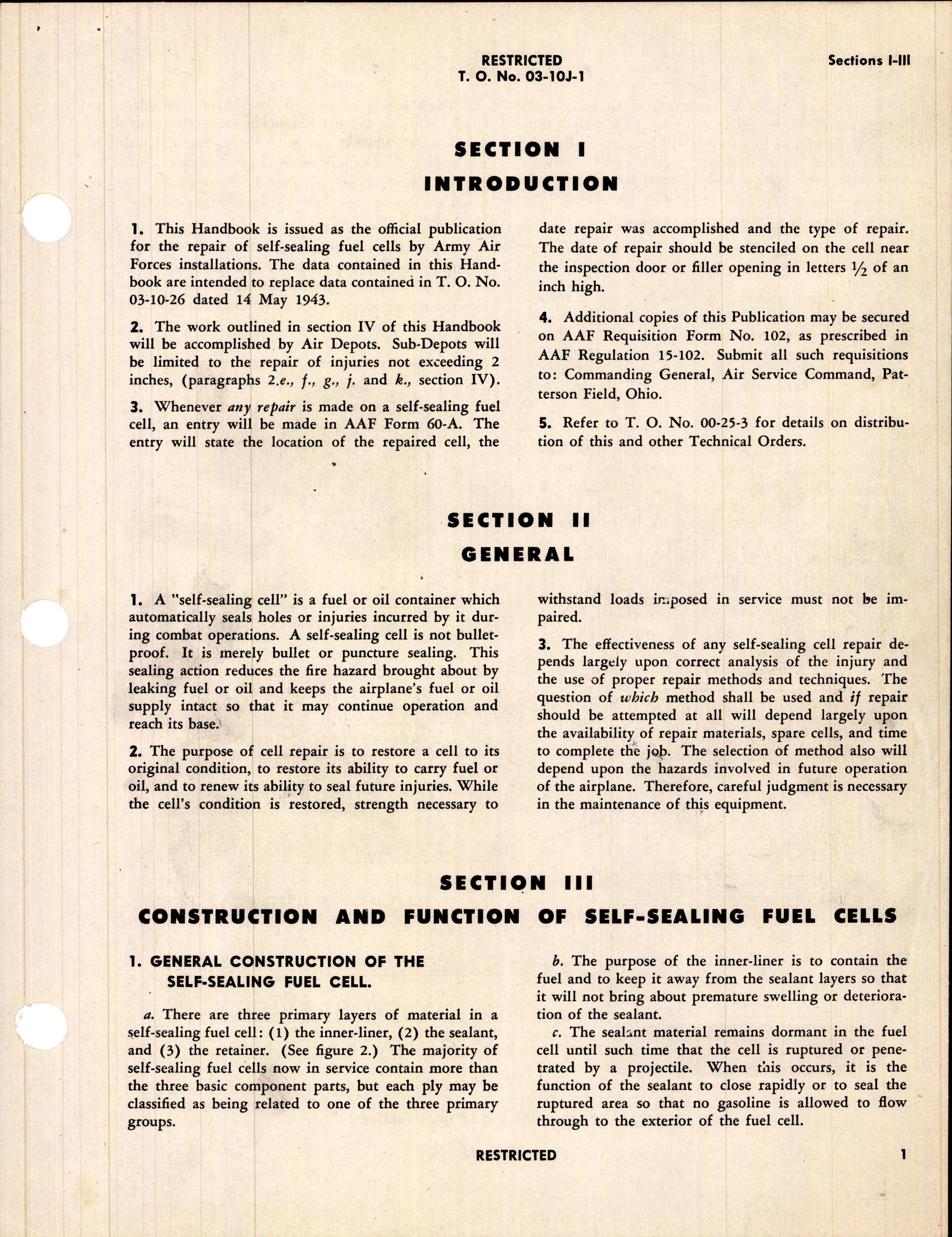 Sample page 5 from AirCorps Library document: Repair Instructions for Self-Sealing Fuel Cells with Parts Lists