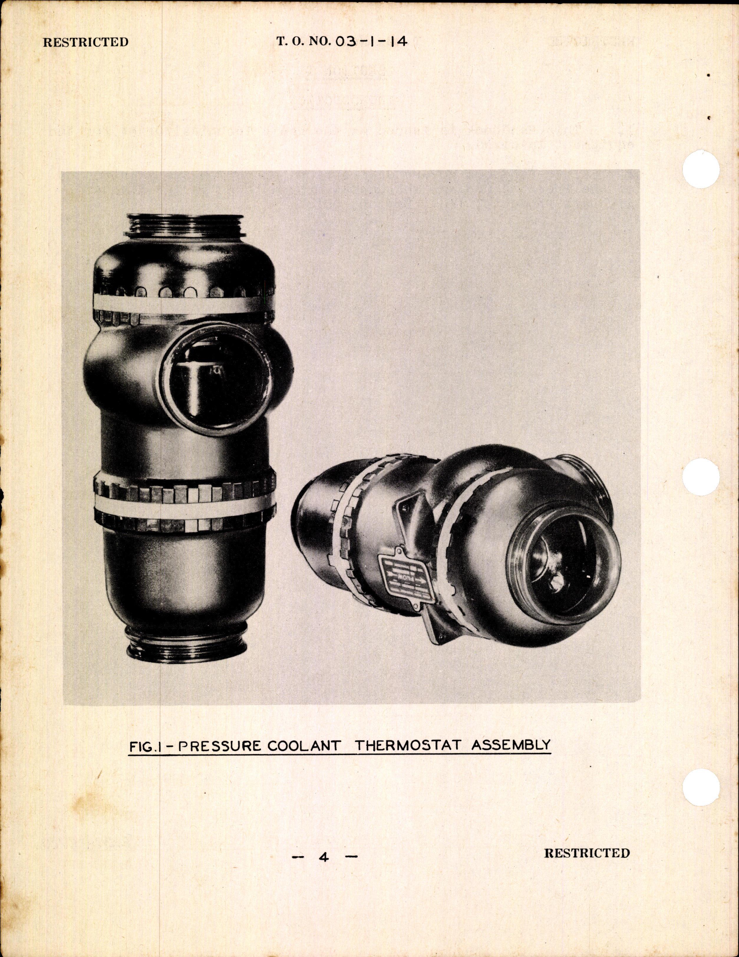 Sample page 6 from AirCorps Library document: Handbook of Instructions with Parts Catalog for the Pressure Coolant Thermostat