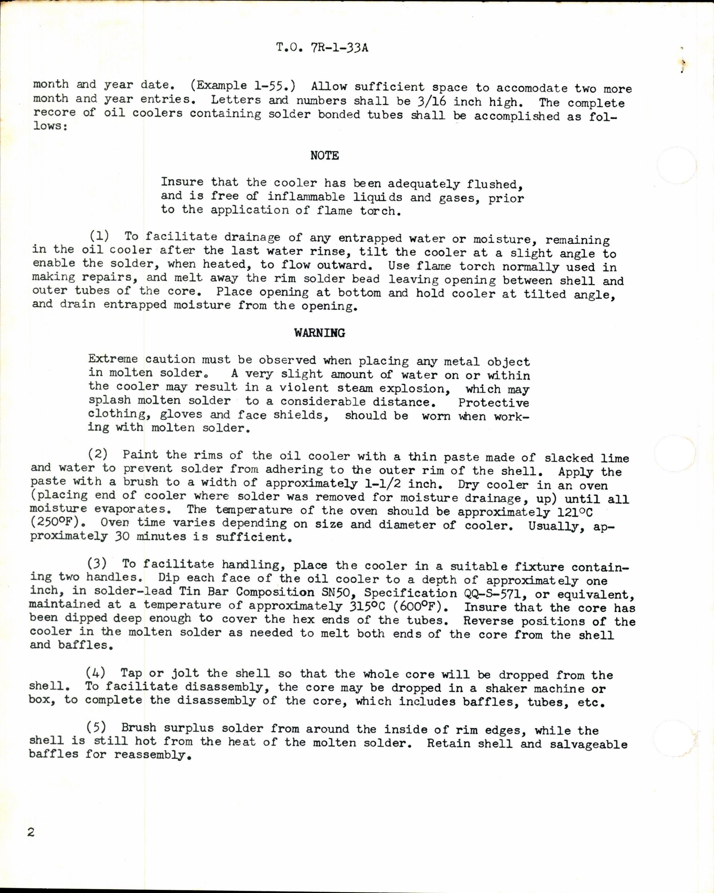 Sample page 2 from AirCorps Library document: Handbook Supplement Overhaul Instructions for Oil Coolers and Control Valves