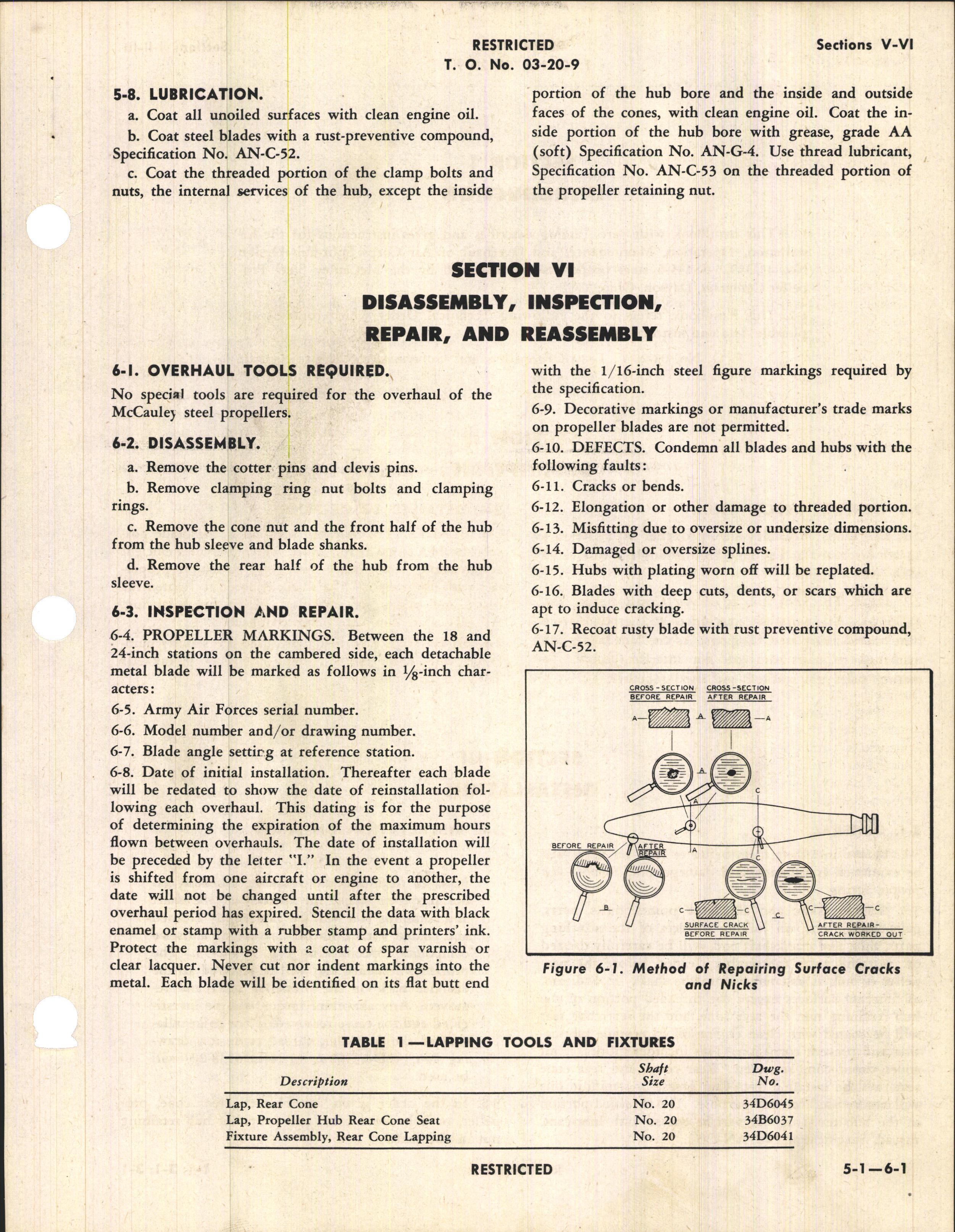 Sample page 7 from AirCorps Library document: Operation, Serivce, & Overhaul Instructions with Parts Catalog for Steel Propellers