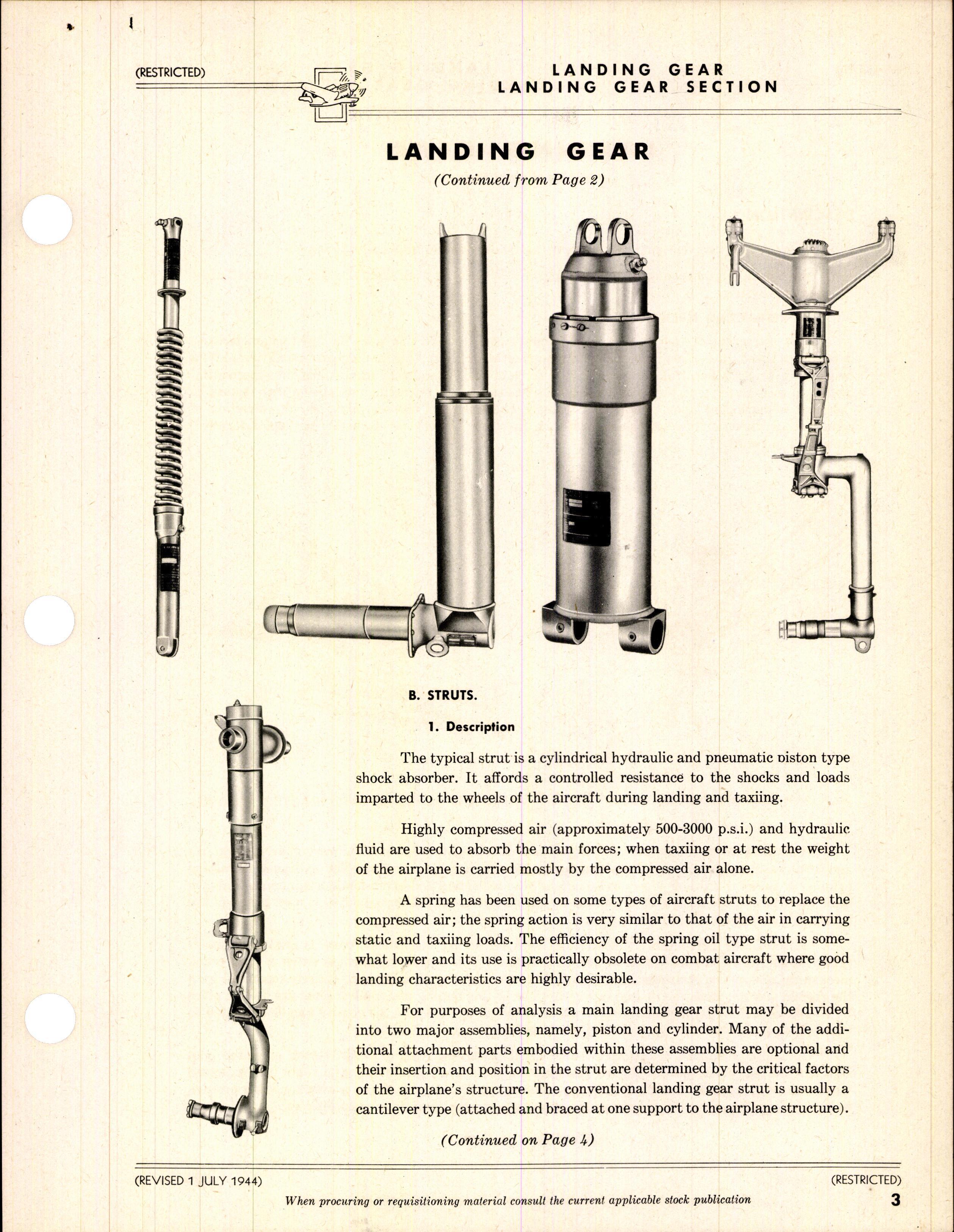 Sample page 45 from AirCorps Library document: Index of Army-Navy Aeronautical Equipment - Landing Gear