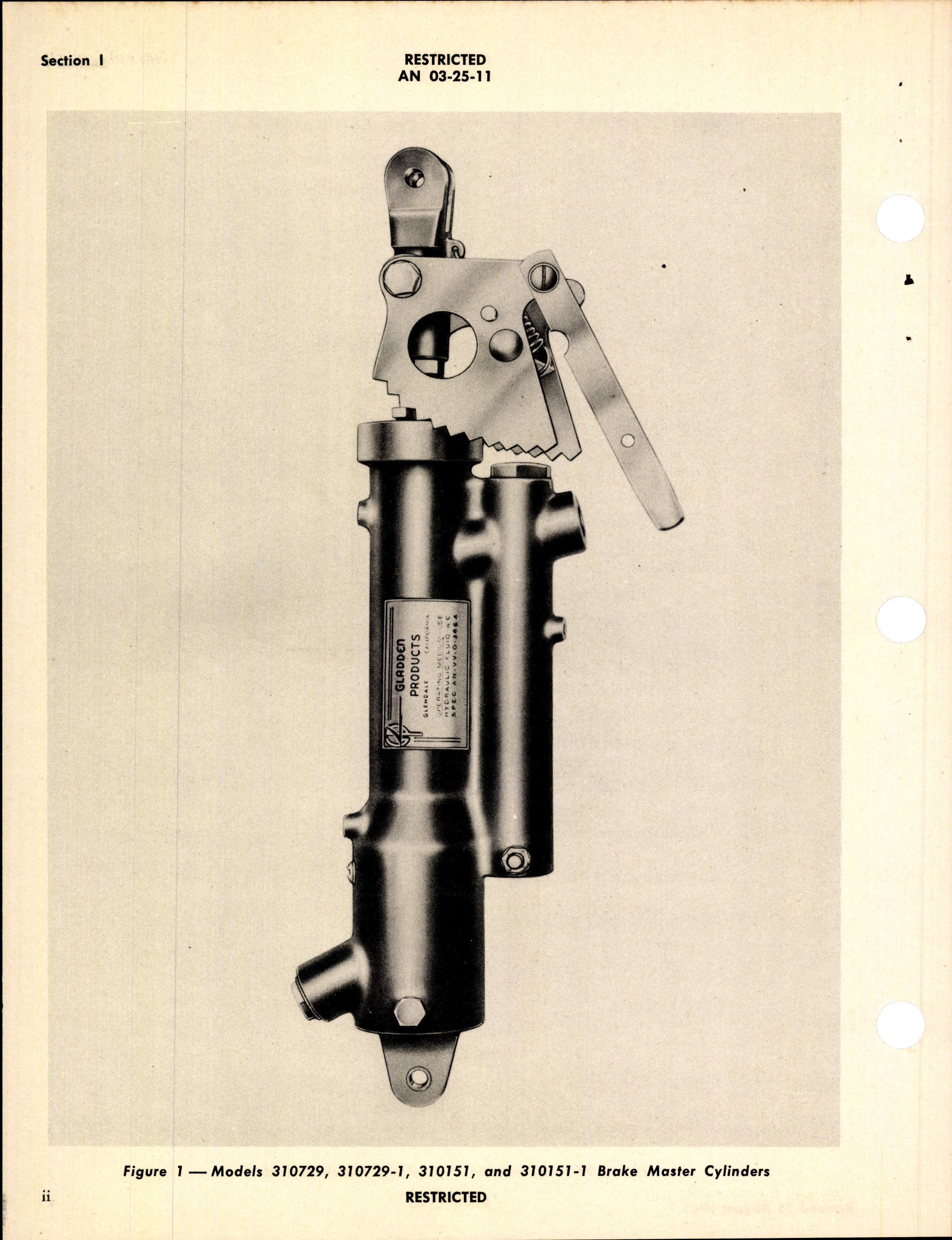 Sample page 6 from AirCorps Library document: Overhaul Instructions with Parts Catalog for Master Brake Cylinders