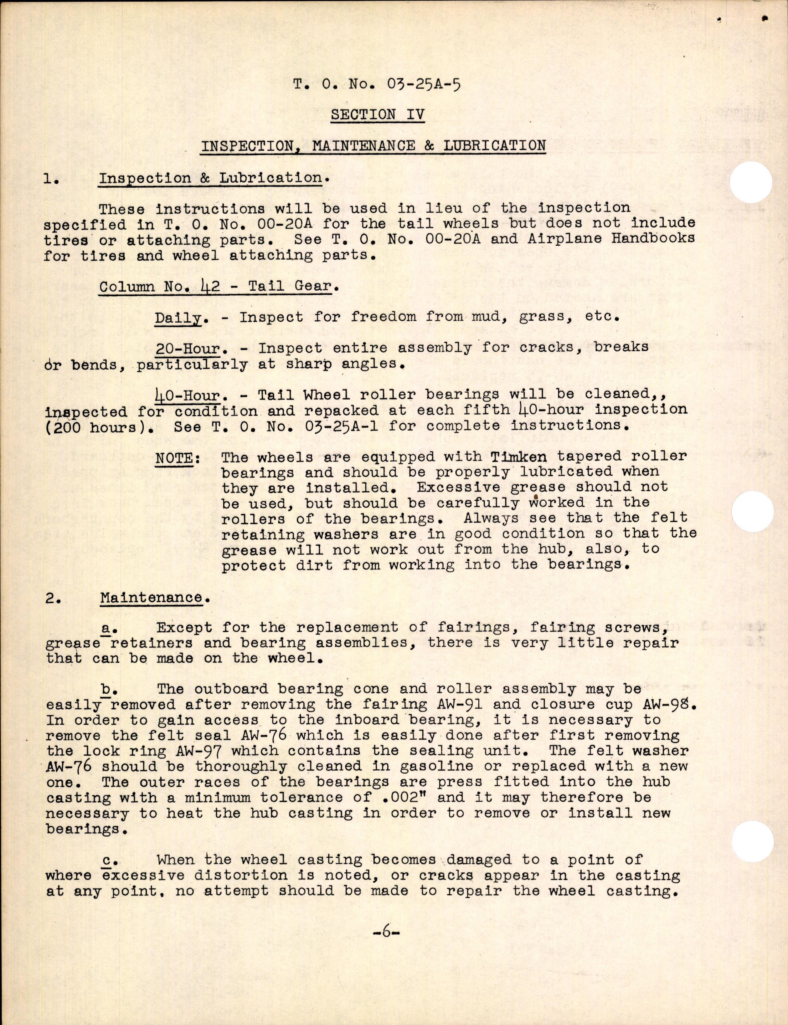 Sample page 8 from AirCorps Library document: Handbook of Instructions with Parts Catalog for Smooth Contour Tail or Nose Wheels