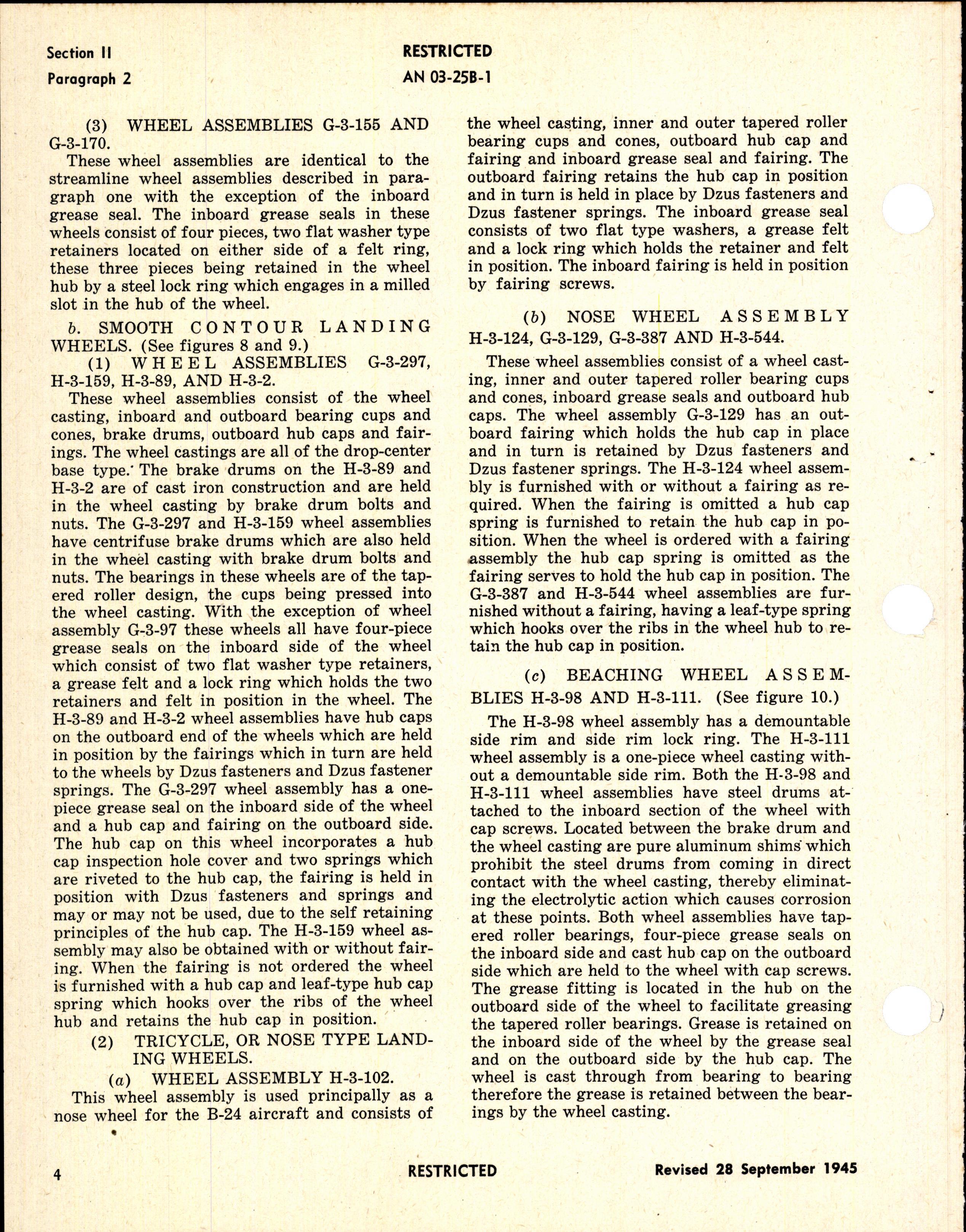 Sample page 8 from AirCorps Library document: Operation, Service, & Overhaul Instructions with Parts Catalog for Hayes Main Landing Wheels