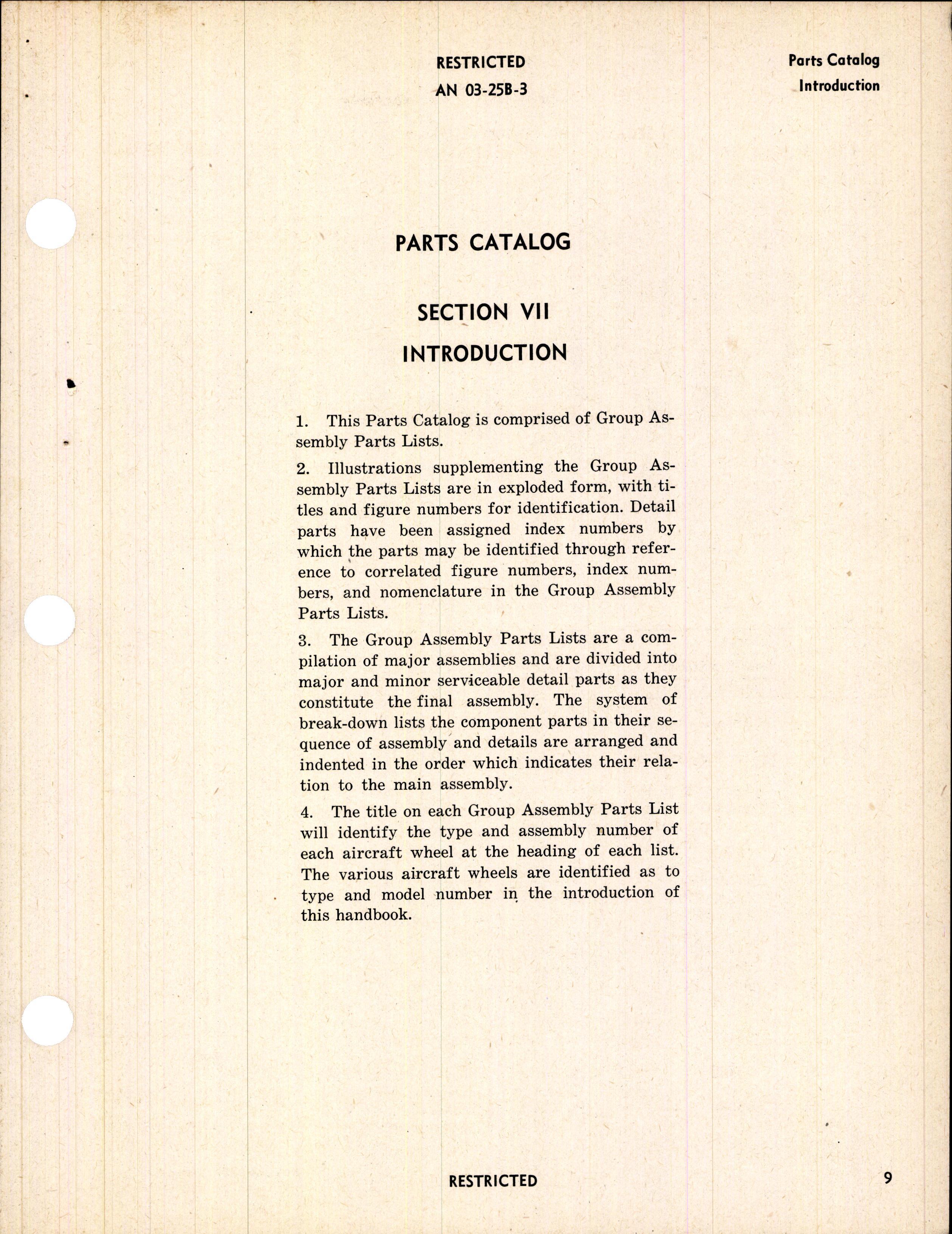 Sample page 3 from AirCorps Library document: Handbook of Instructions with Parts Catalog for Nose and Tail Wheels