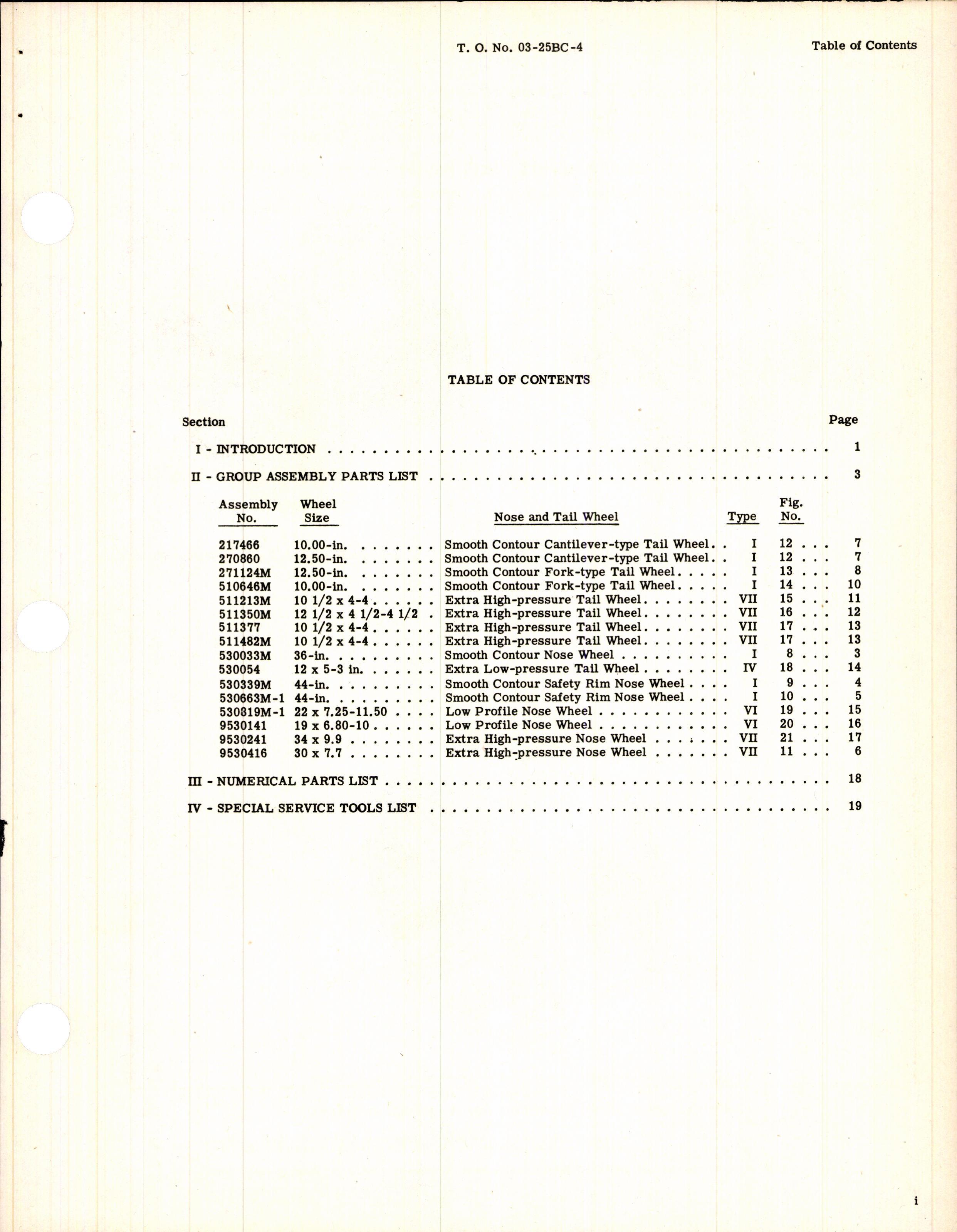 Sample page 3 from AirCorps Library document: Parts Catalog for Goodyear Nose and Tail Wheels