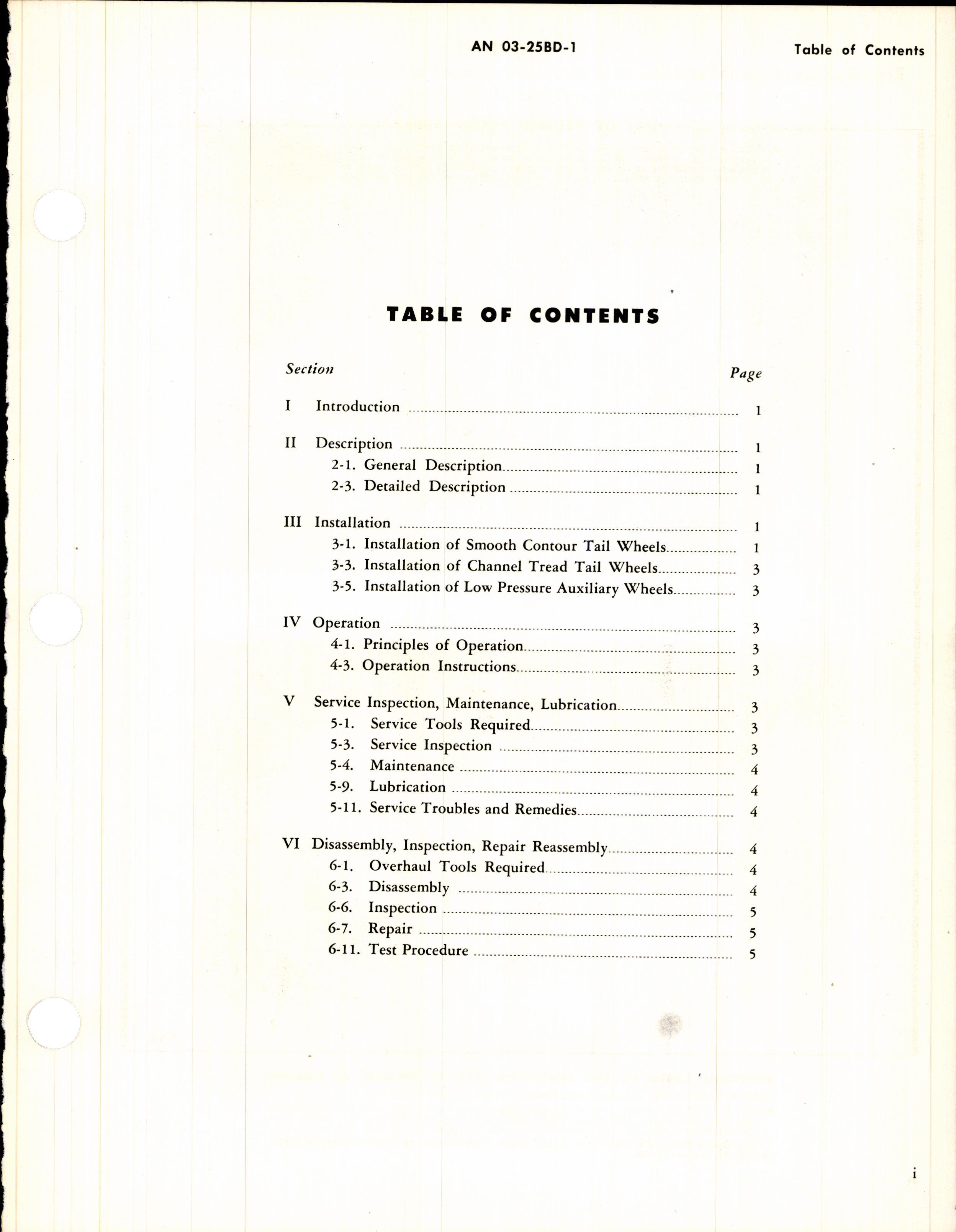 Sample page 3 from AirCorps Library document: Overhaul Instructions for Firestone Tail and Auxiliary Wheels