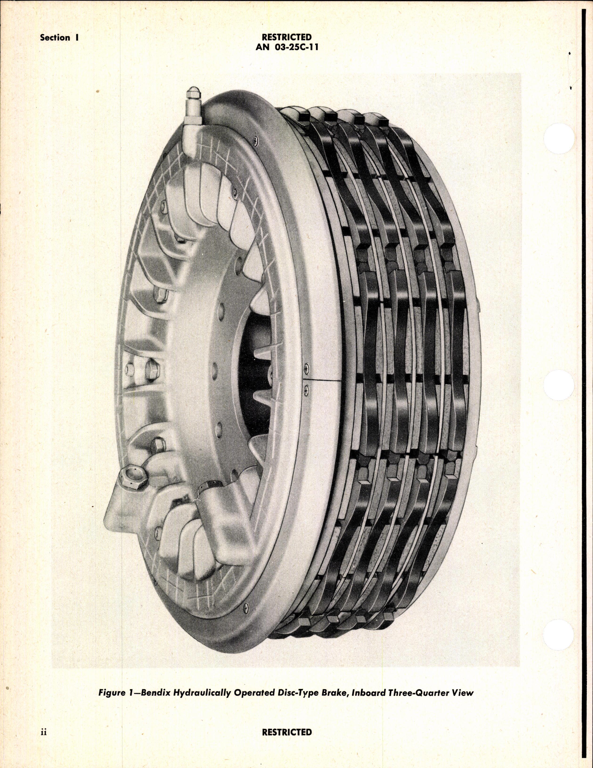 Sample page 4 from AirCorps Library document: Operation, Service, & Overhaul Instructions with Parts Catalog for Bendix Multiple Disc Brakes