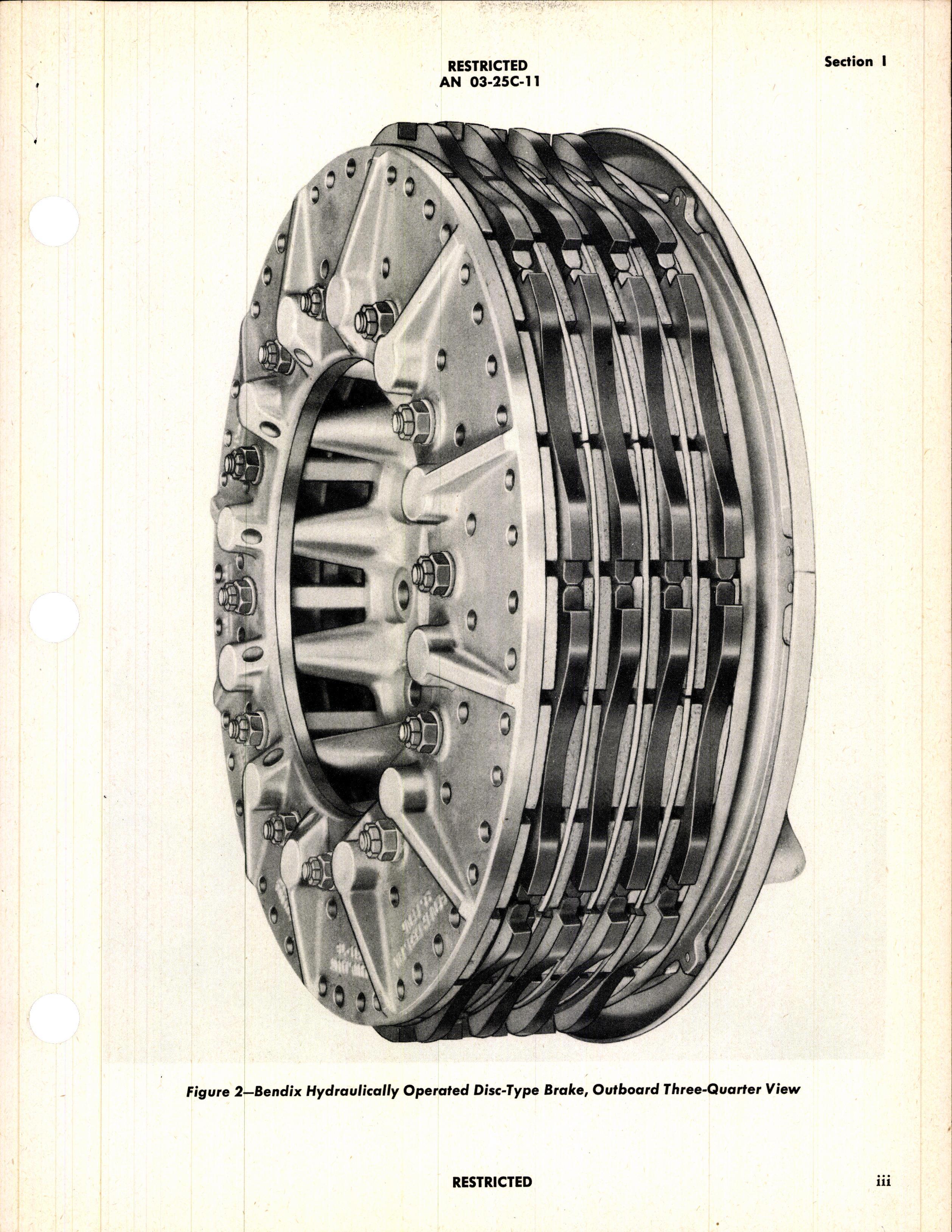 Sample page 5 from AirCorps Library document: Operation, Service, & Overhaul Instructions with Parts Catalog for Bendix Multiple Disc Brakes