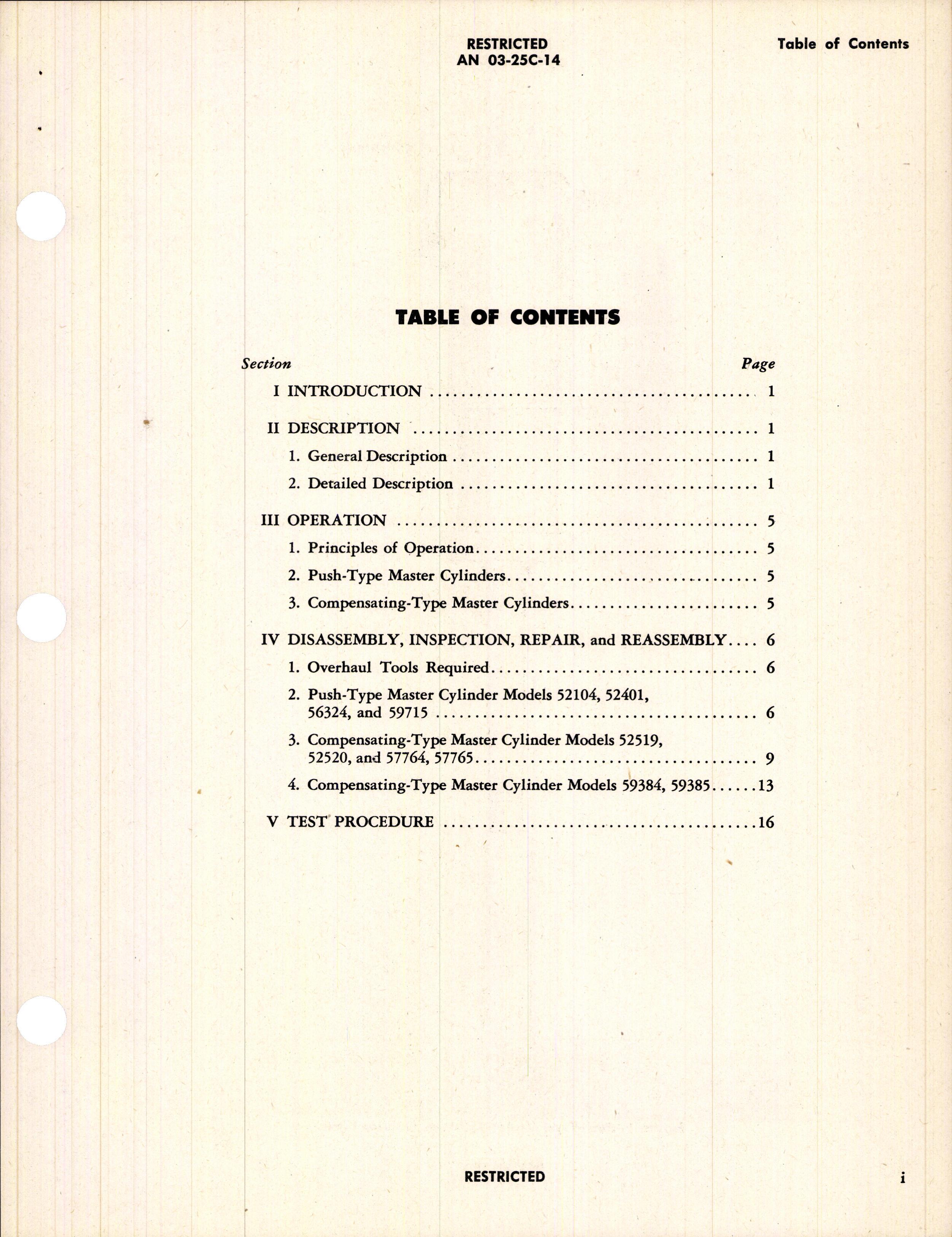 Sample page 3 from AirCorps Library document: Overhaul Instructions for Bendix Master Brake Cylinders