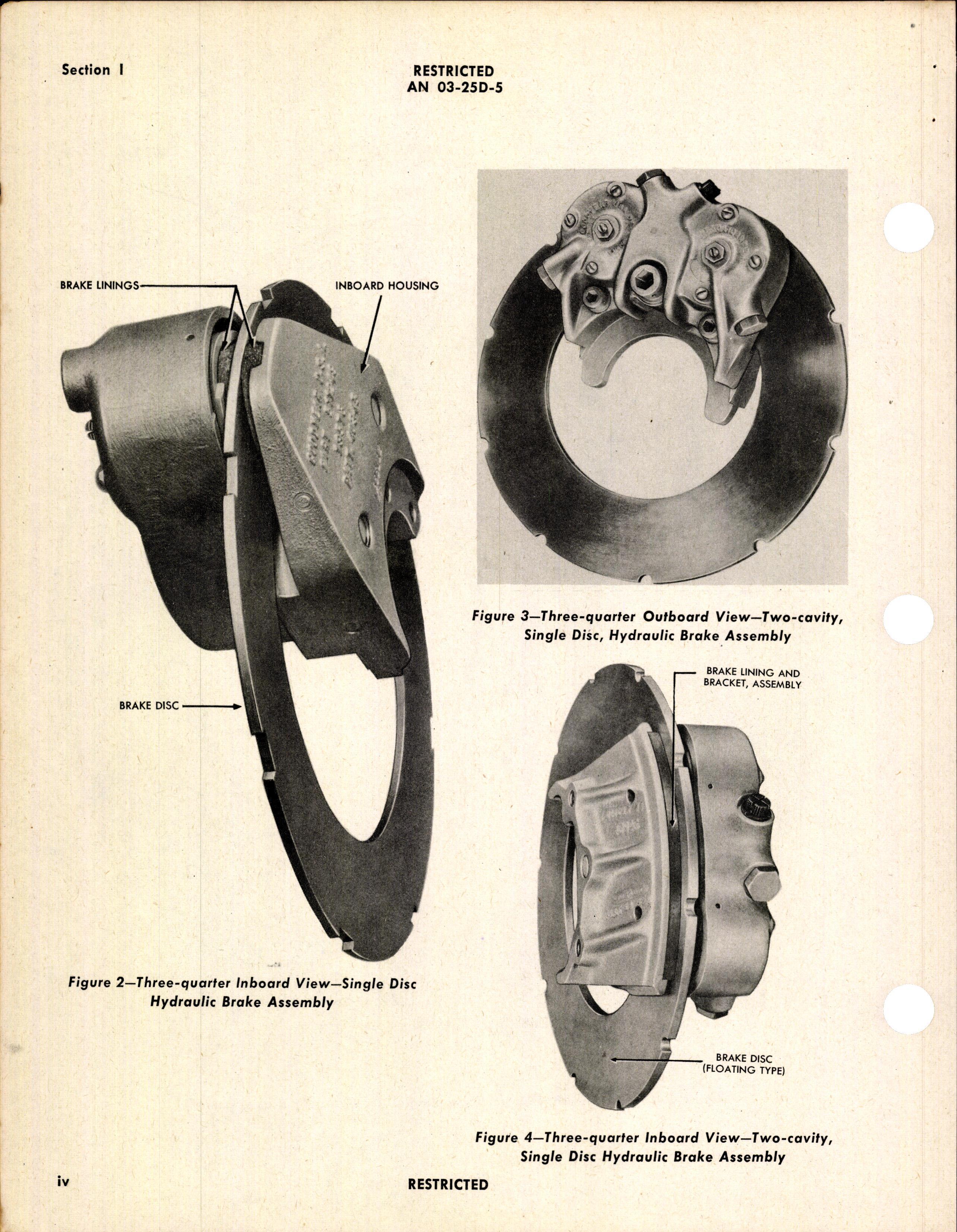Sample page 6 from AirCorps Library document: Operation, Service, & Overhaul Instructions with Parts Catalog for Goodyear Single Disc Brakes