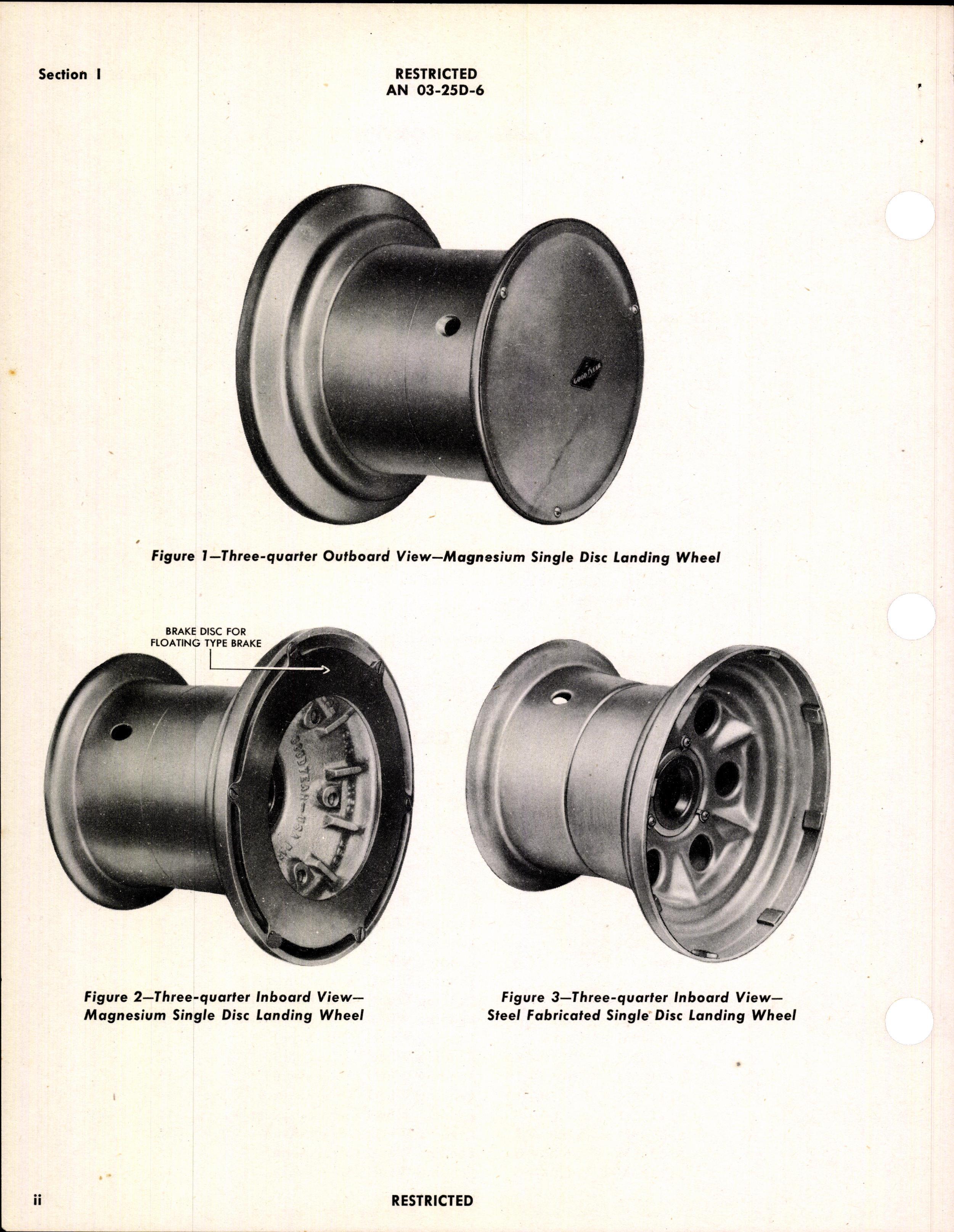 Sample page 4 from AirCorps Library document: Handbook of Instructions with Parts Catalog for Landing Wheels For Use With Single Disc Brakes