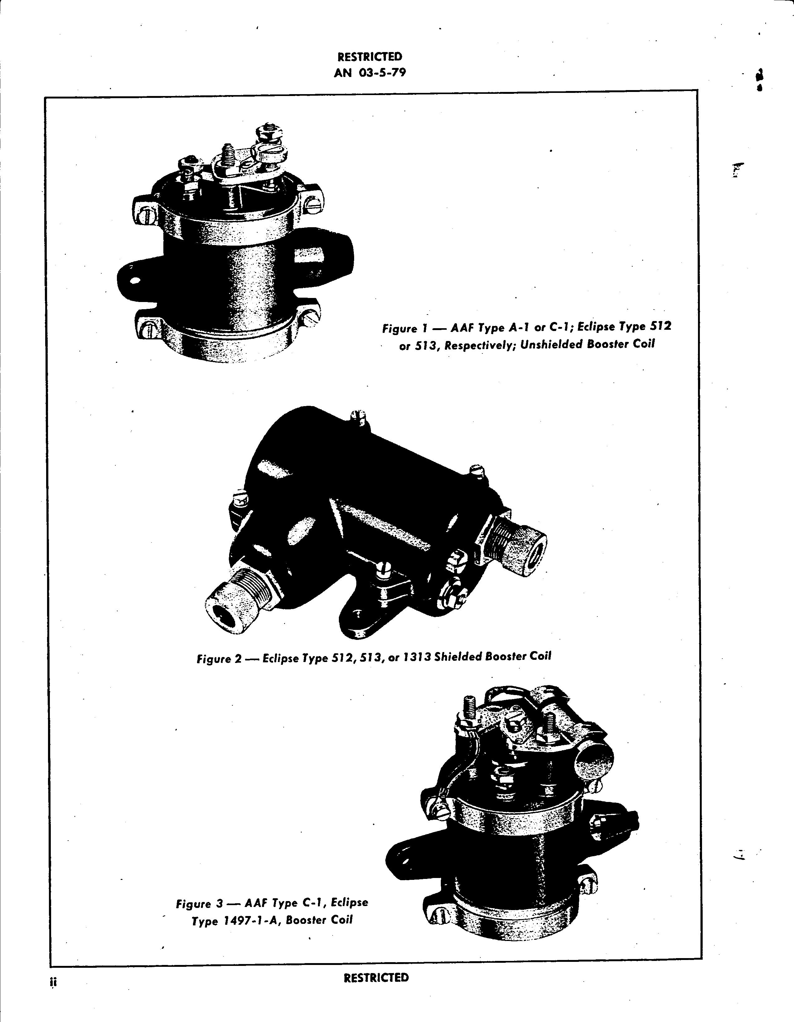Sample page 4 from AirCorps Library document: Service and Instructions for High-Tension Booster Coils