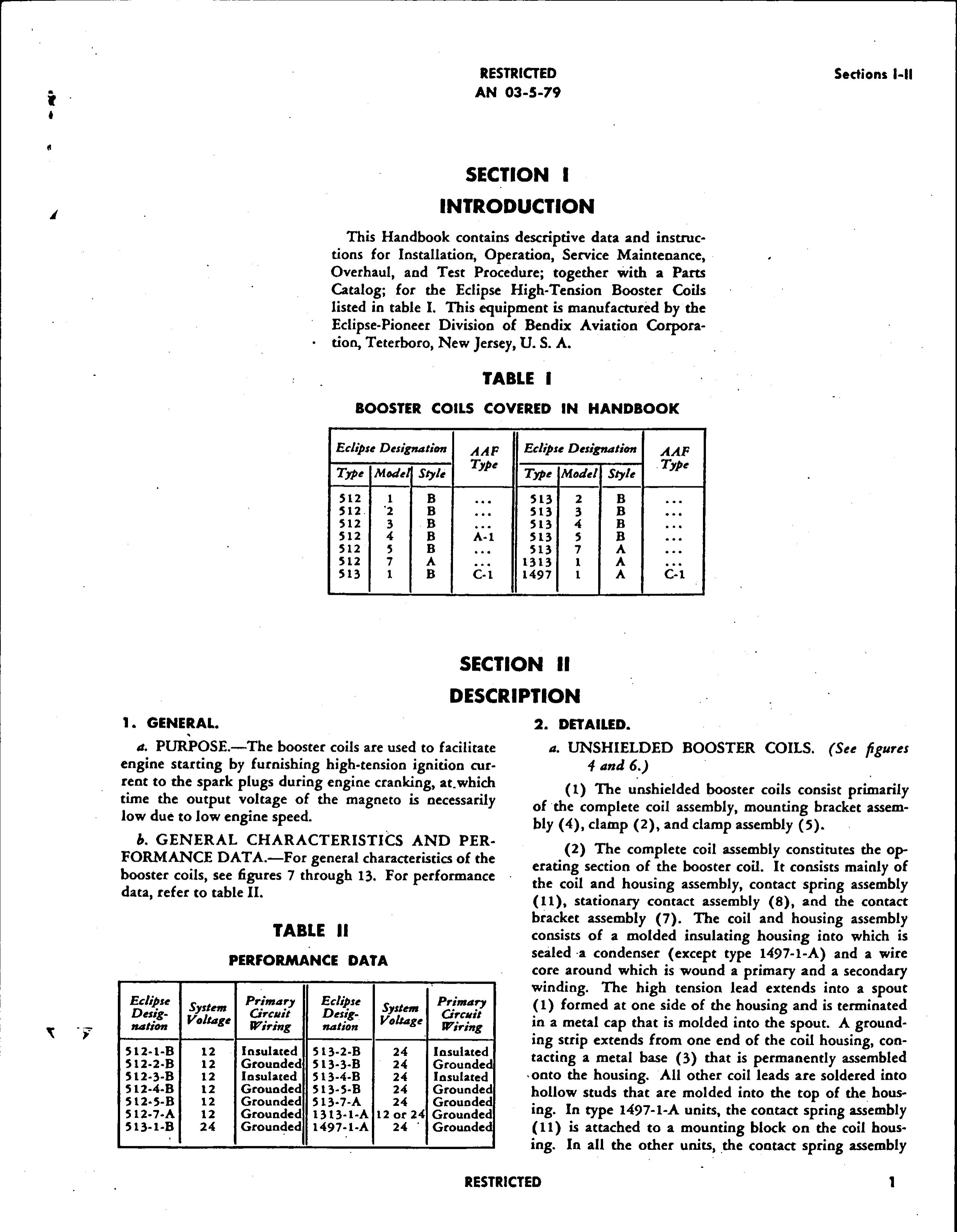 Sample page 5 from AirCorps Library document: Service and Instructions for High-Tension Booster Coils