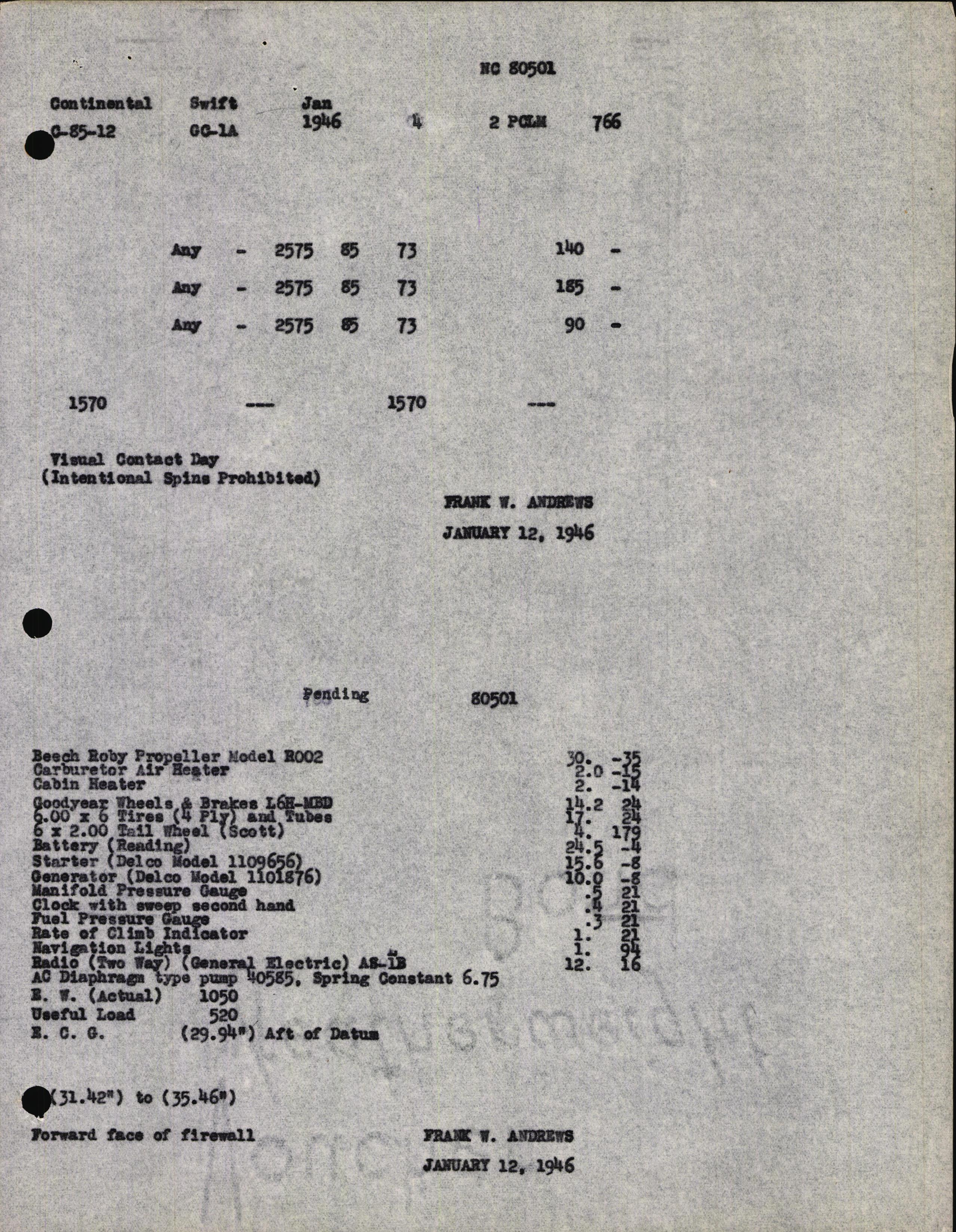 Sample page 11 from AirCorps Library document: Technical Information for Serial Number 04