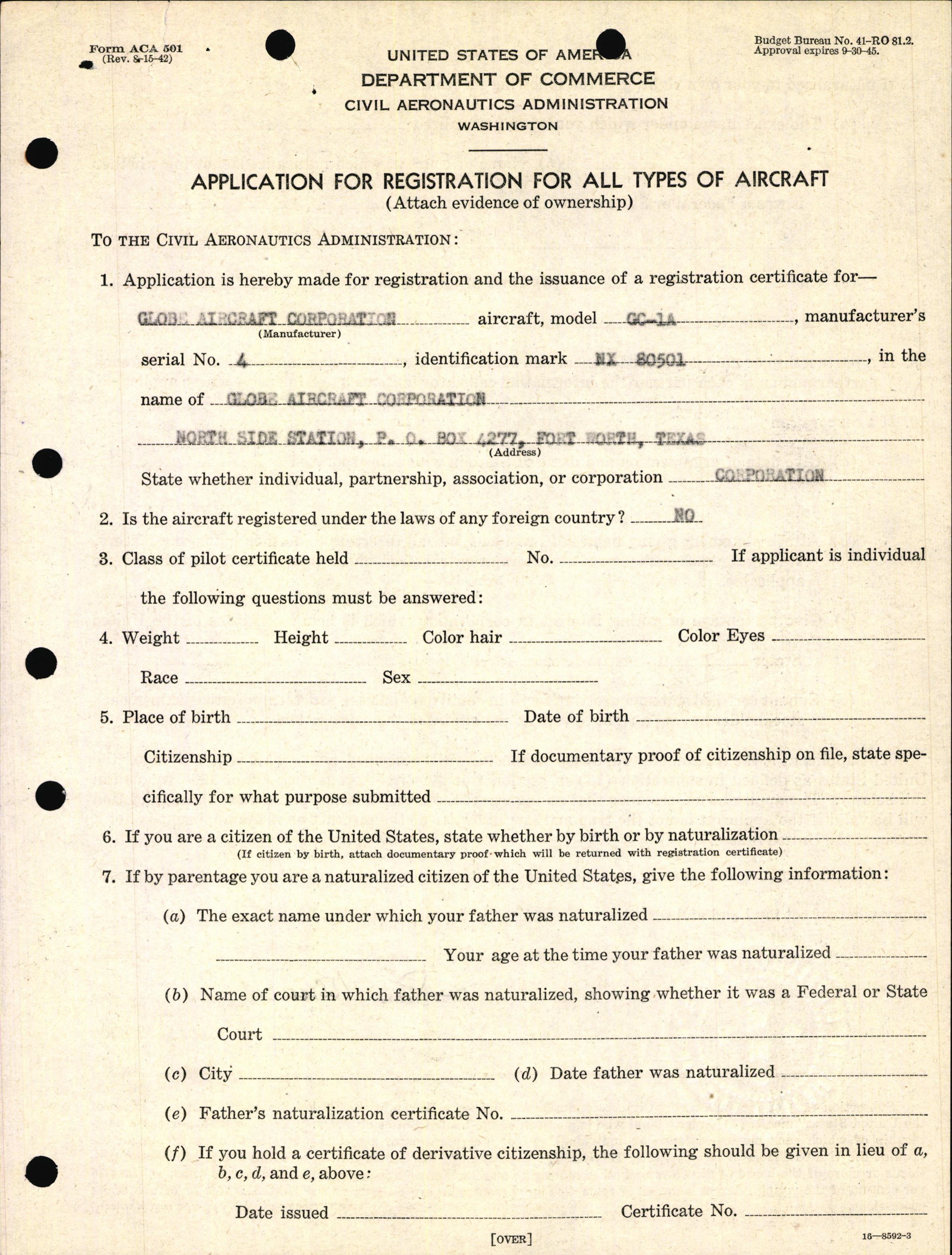 Sample page 7 from AirCorps Library document: Technical Information for Serial Number 04