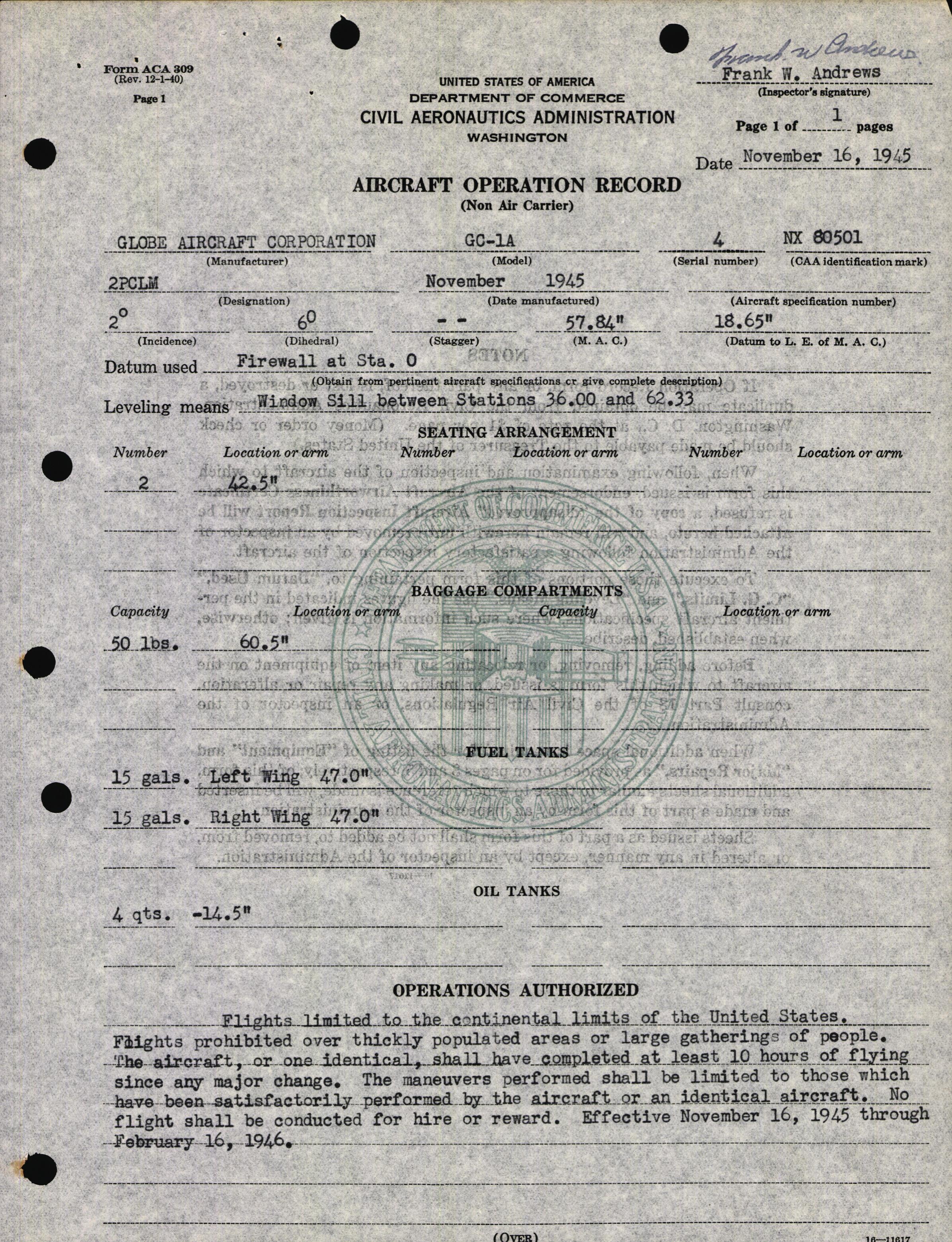 Sample page 9 from AirCorps Library document: Technical Information for Serial Number 04