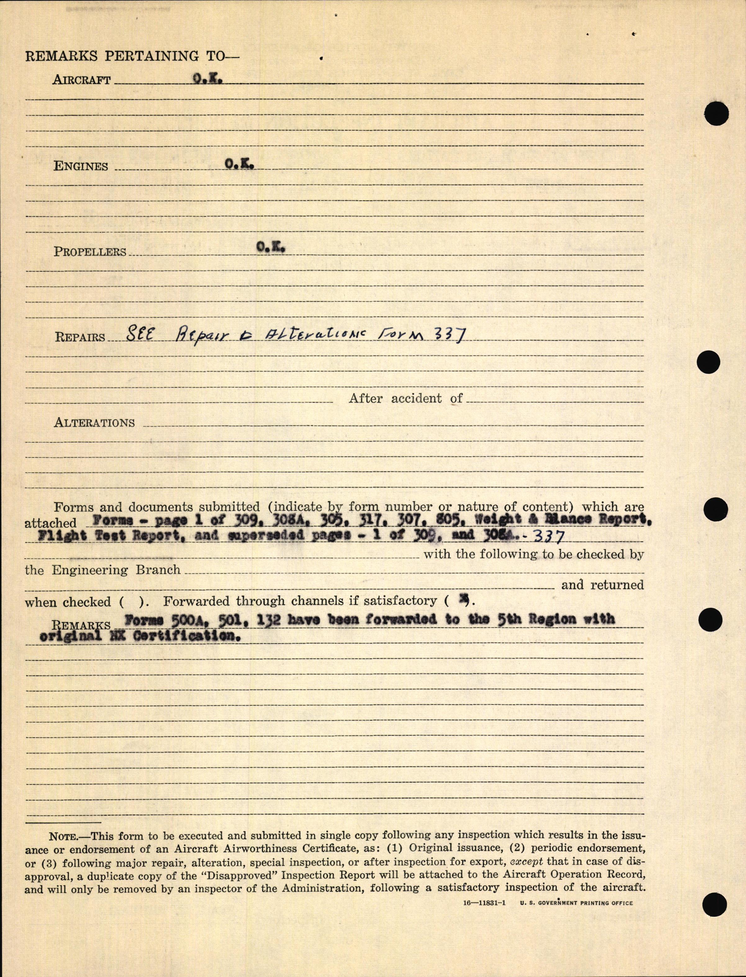 Sample page 7 from AirCorps Library document: Technical Information for Serial Number 05