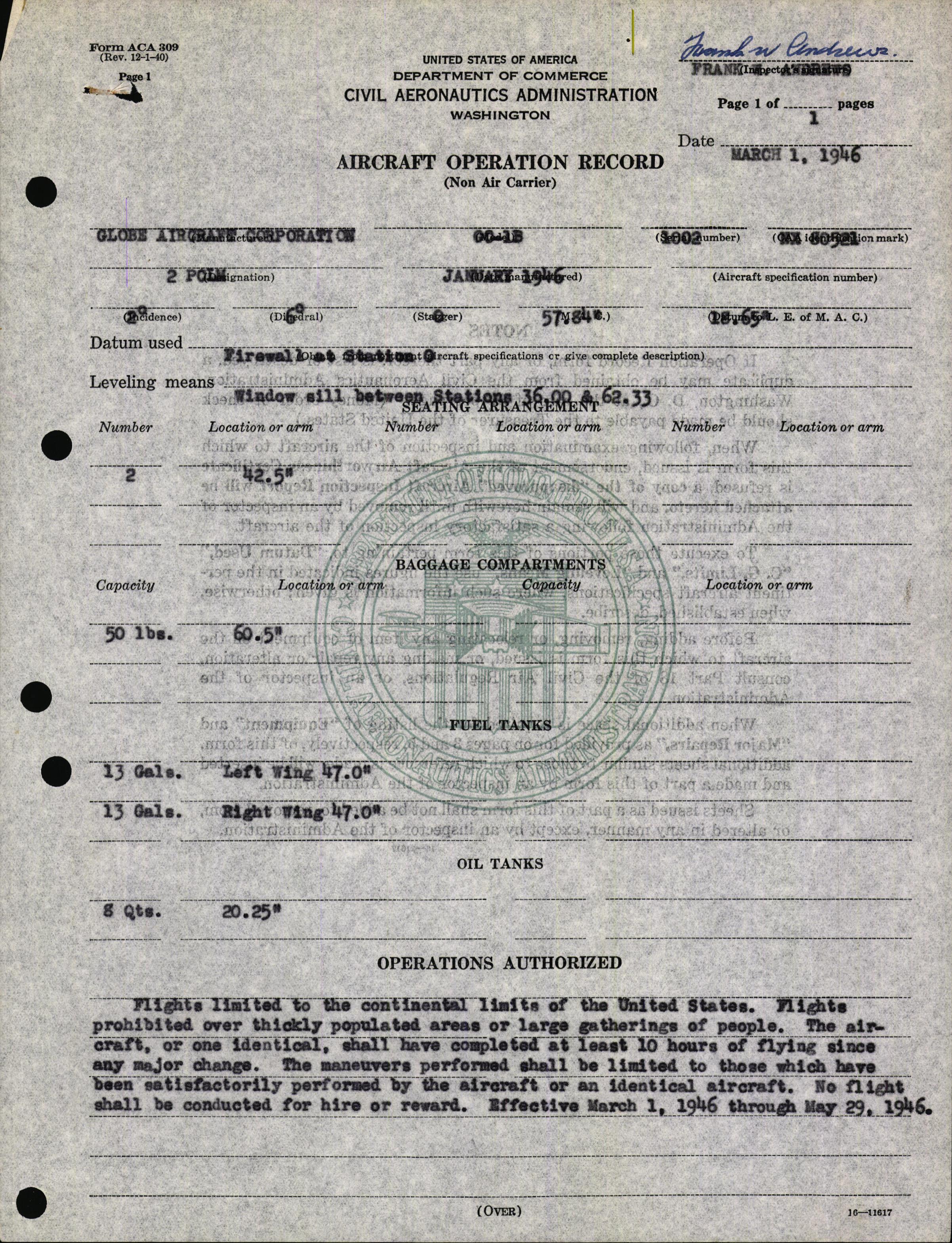 Sample page 7 from AirCorps Library document: Technical Information for Serial Number 1002