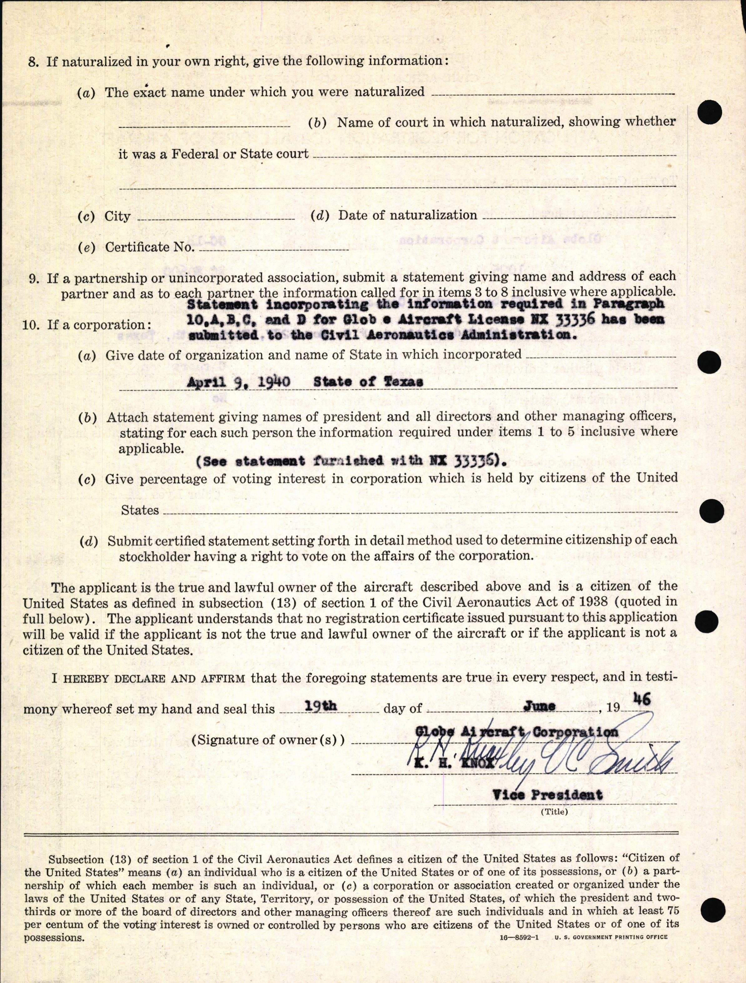 Sample page 4 from AirCorps Library document: Technical Information for Serial Number 1005