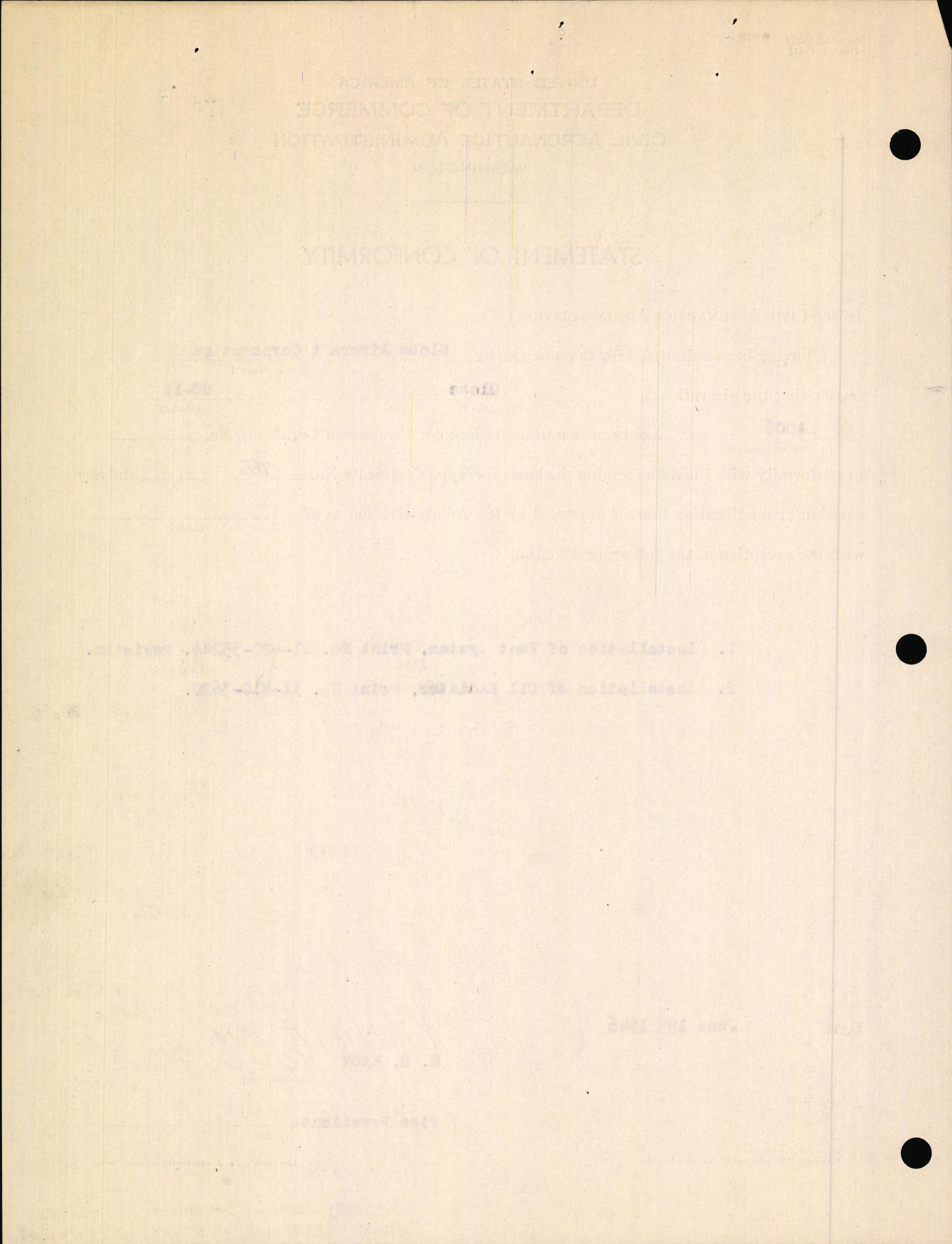 Sample page 4 from AirCorps Library document: Technical Information for Serial Number 1006