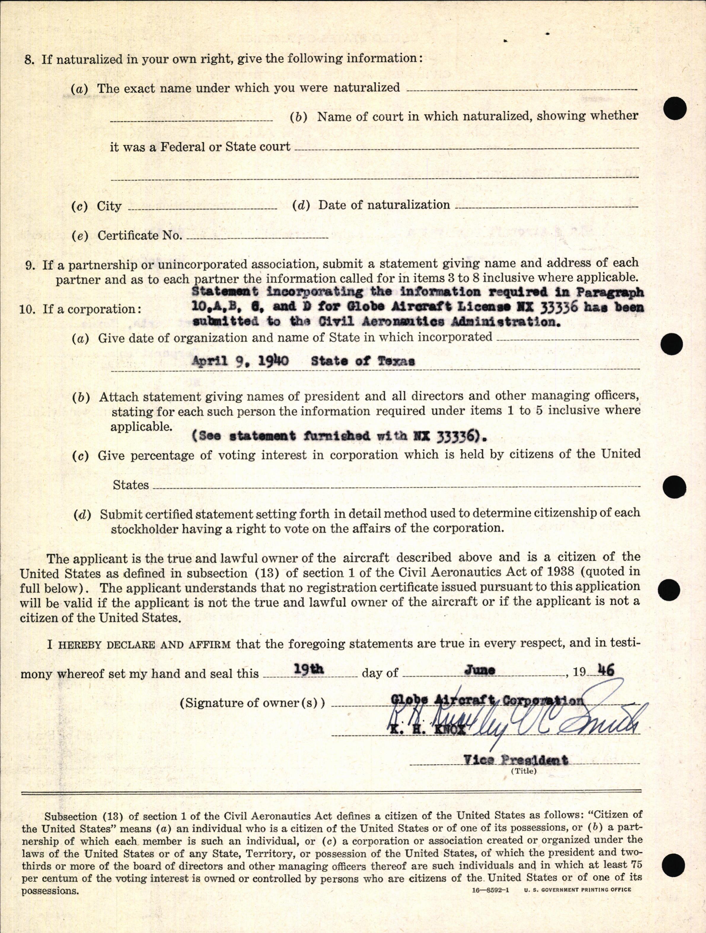 Sample page 4 from AirCorps Library document: Technical Information for Serial Number 1007