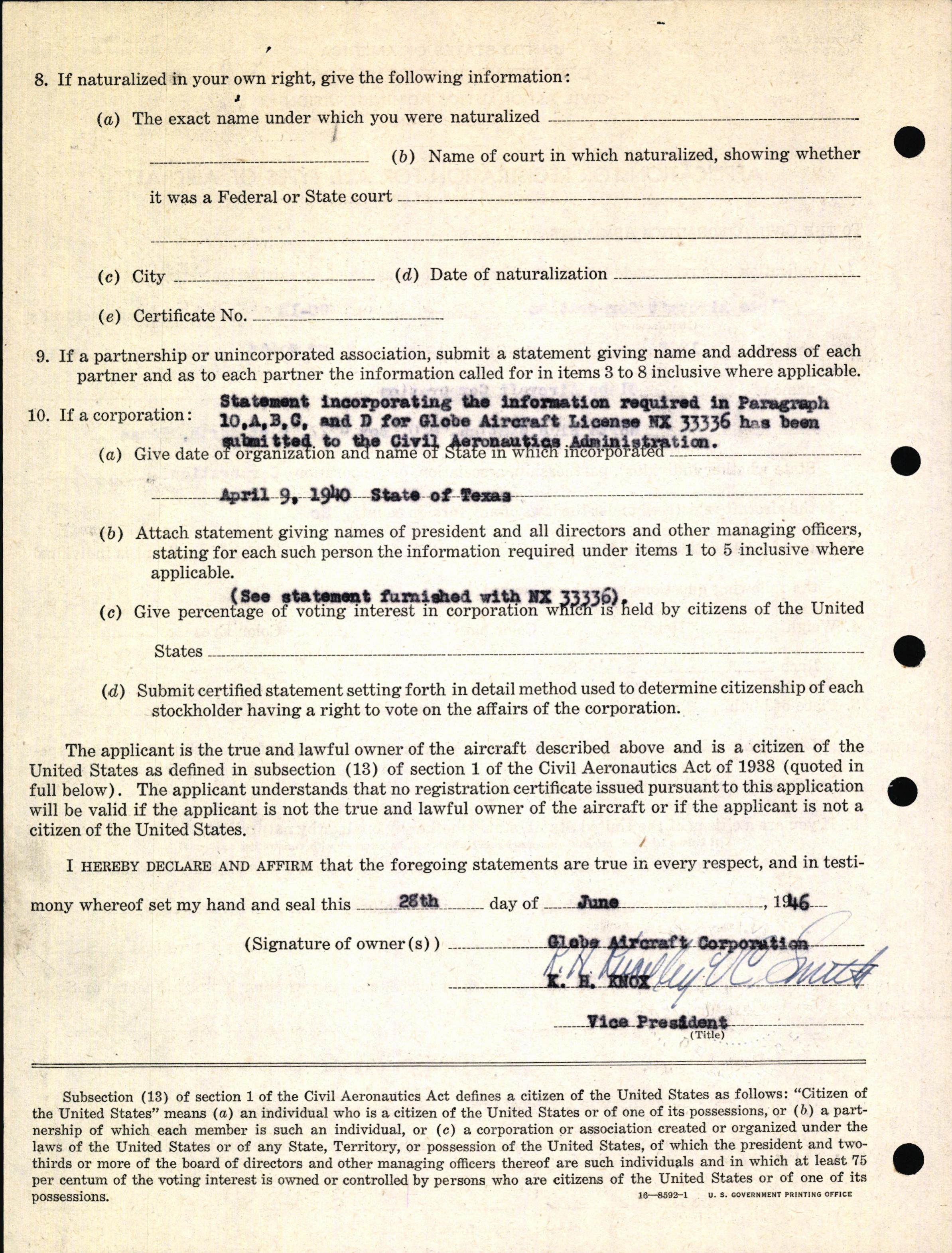 Sample page 4 from AirCorps Library document: Technical Information for Serial Number 1008