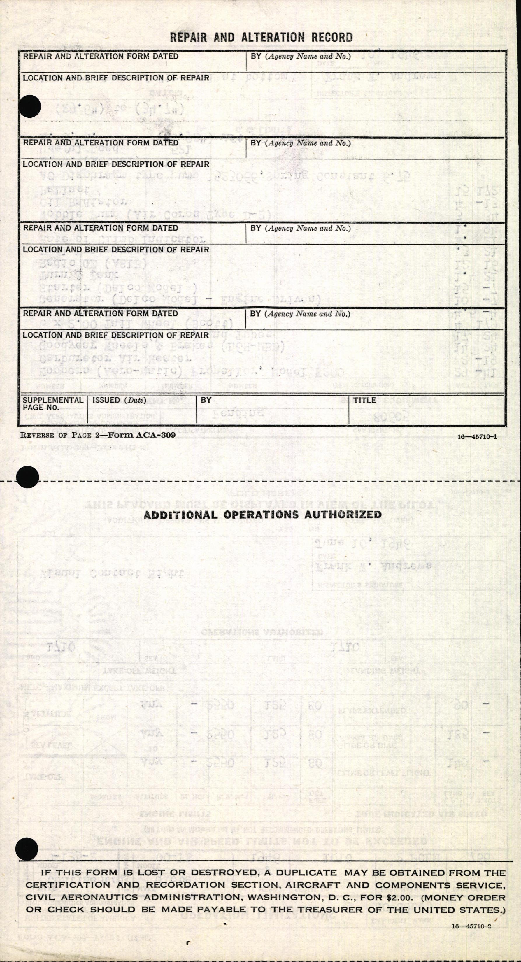 Sample page 4 from AirCorps Library document: Technical Information for Serial Number 1010