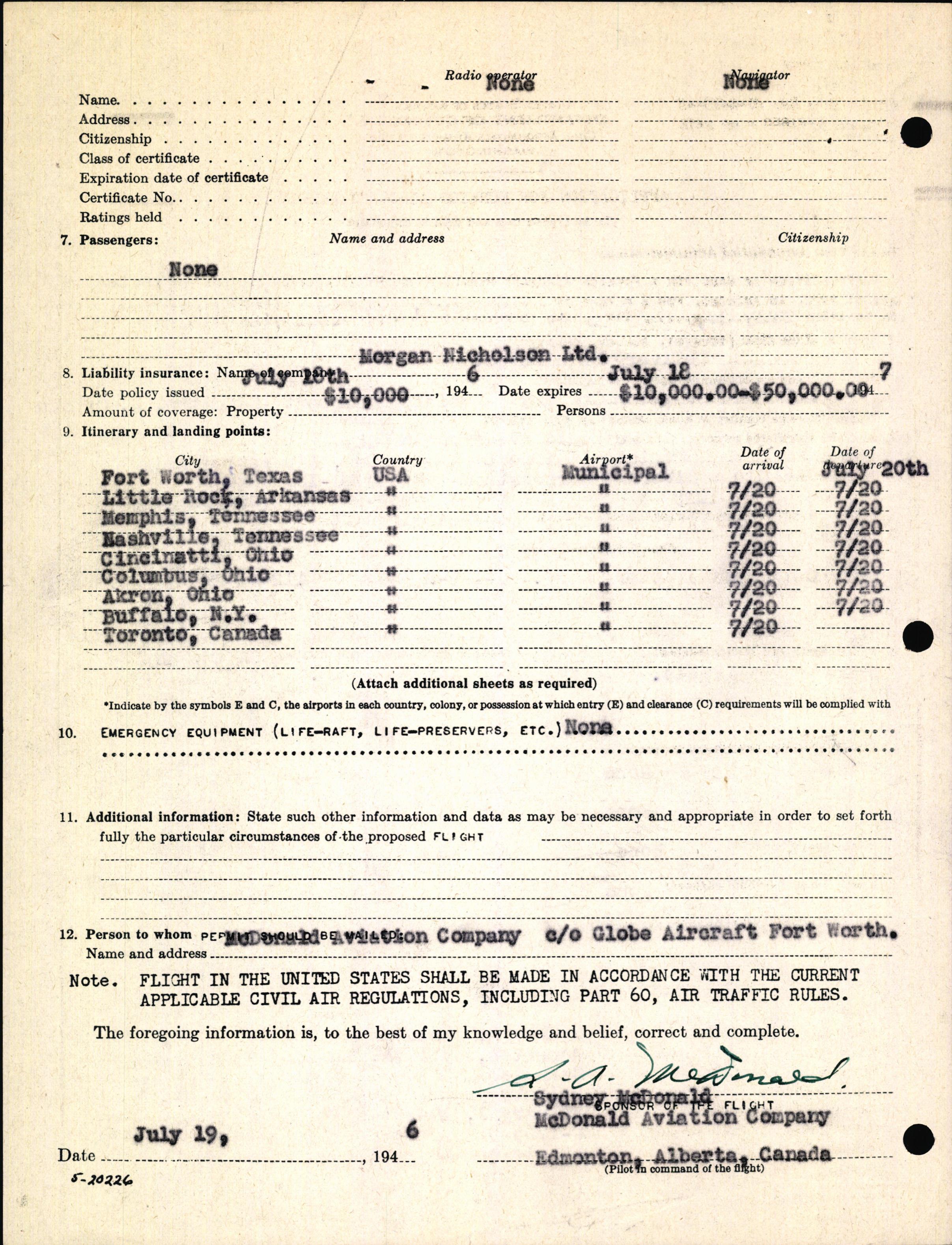Sample page 4 from AirCorps Library document: Technical Information for Serial Number 1025