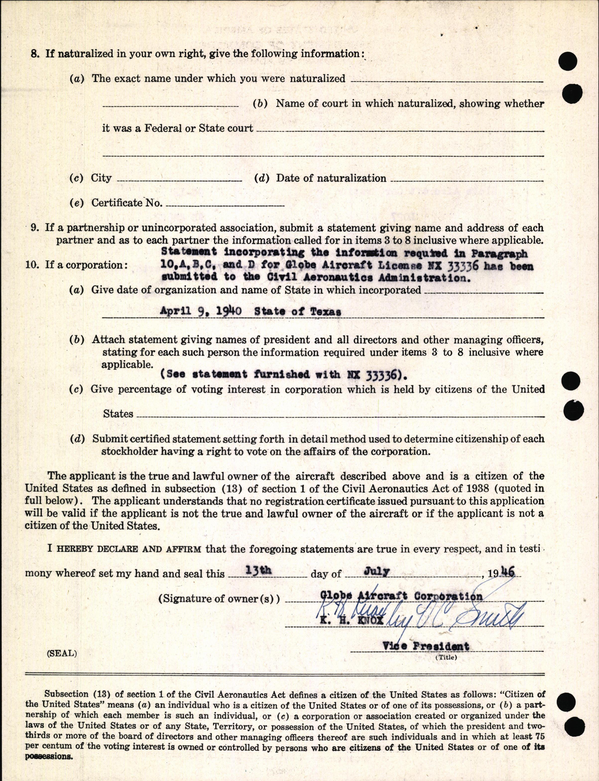 Sample page 4 from AirCorps Library document: Technical Information for Serial Number 1027