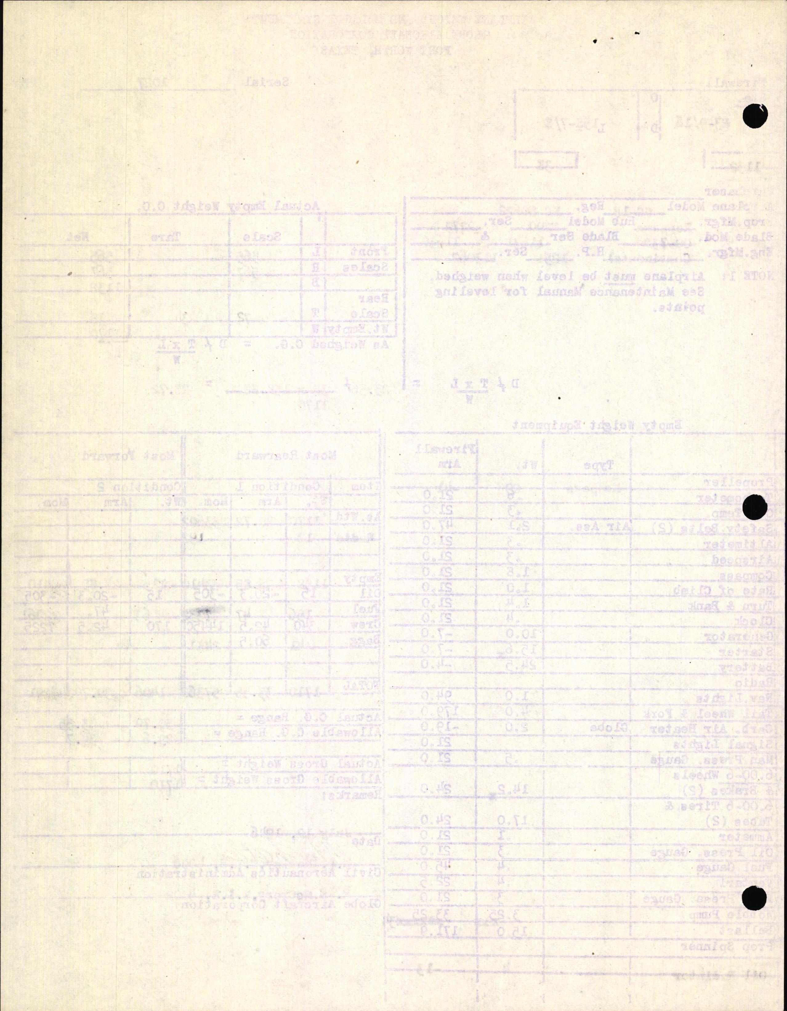 Sample page 6 from AirCorps Library document: Technical Information for Serial Number 1027