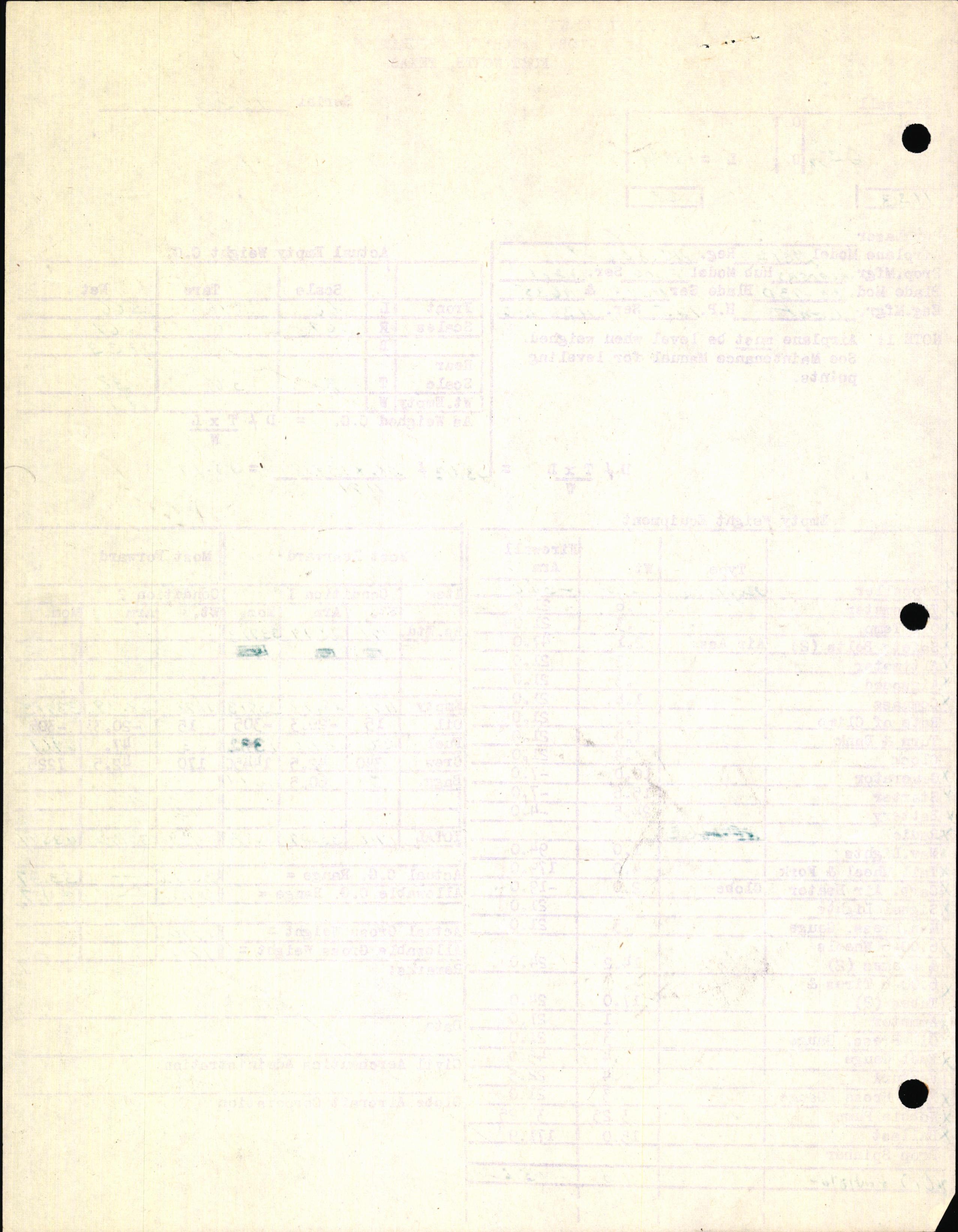 Sample page 6 from AirCorps Library document: Technical Information for Serial Number 1033