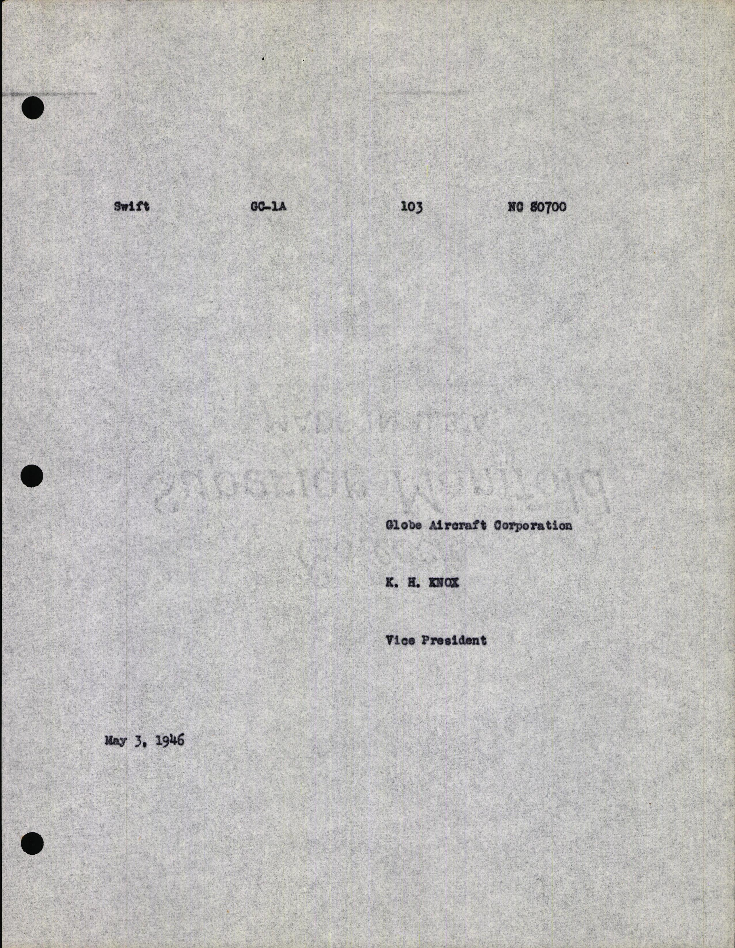 Sample page 11 from AirCorps Library document: Technical Information for Serial Number 103