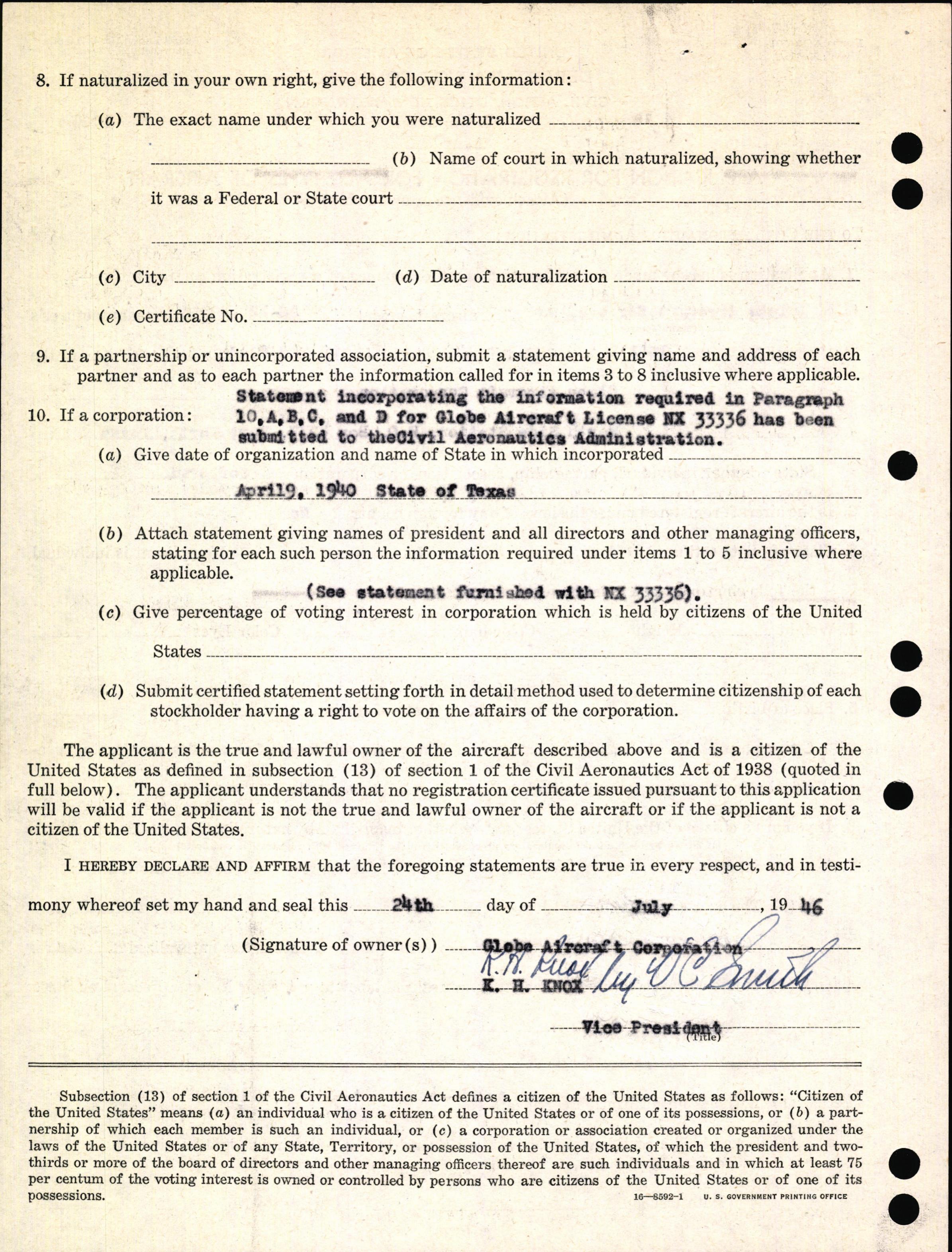 Sample page 4 from AirCorps Library document: Technical Information for Serial Number 1041