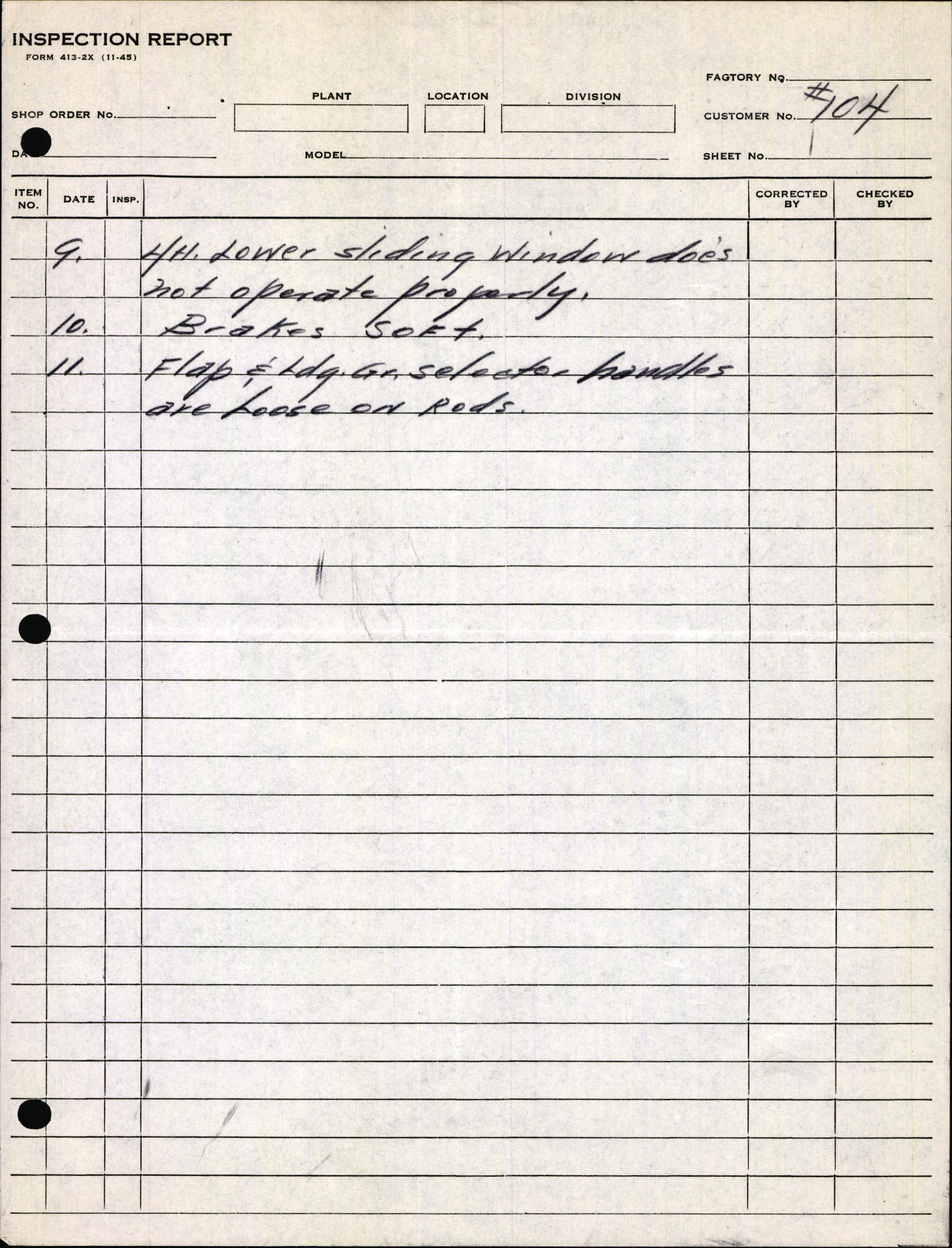 Sample page 11 from AirCorps Library document: Technical Information for Serial Number 104