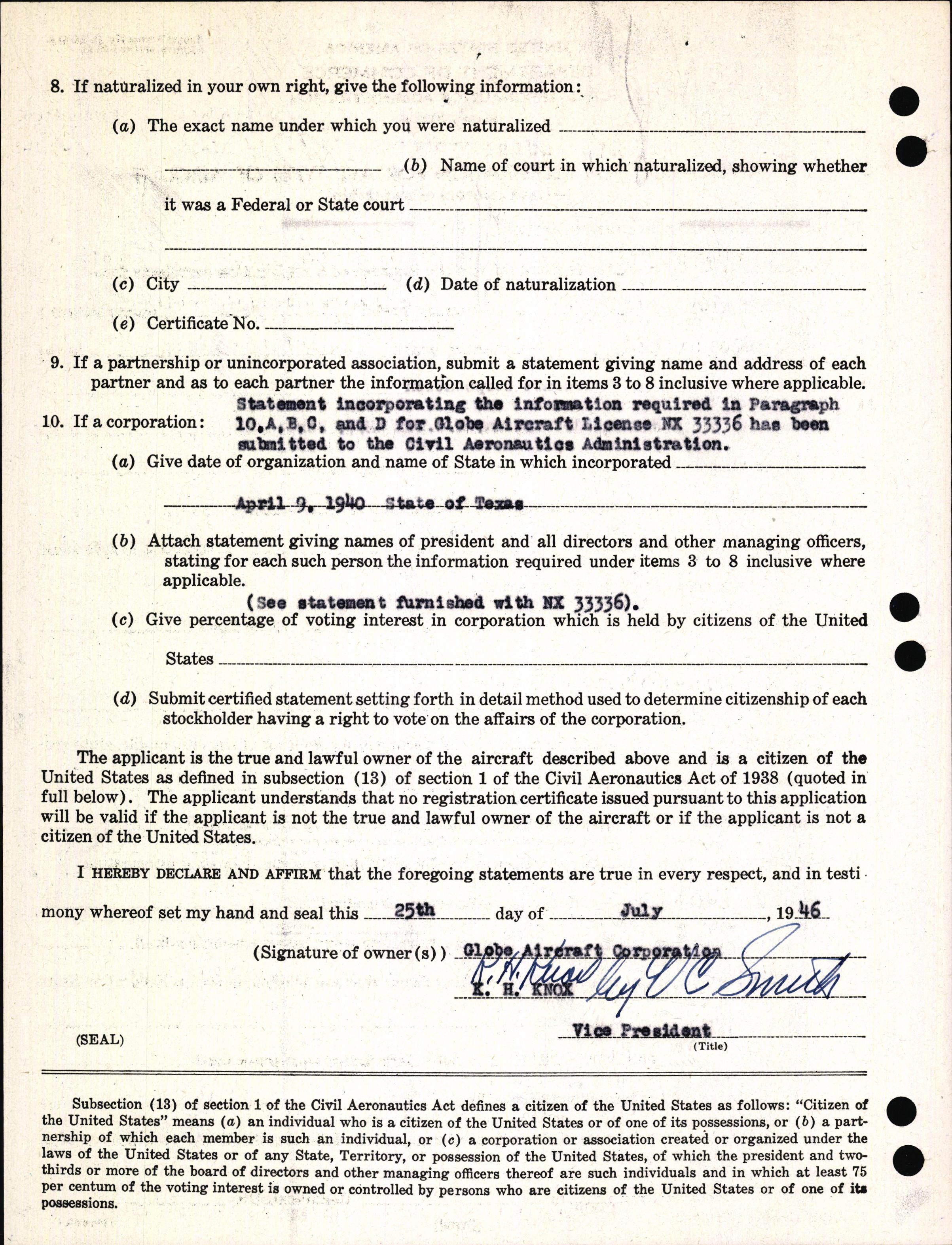 Sample page 4 from AirCorps Library document: Technical Information for Serial Number 1053