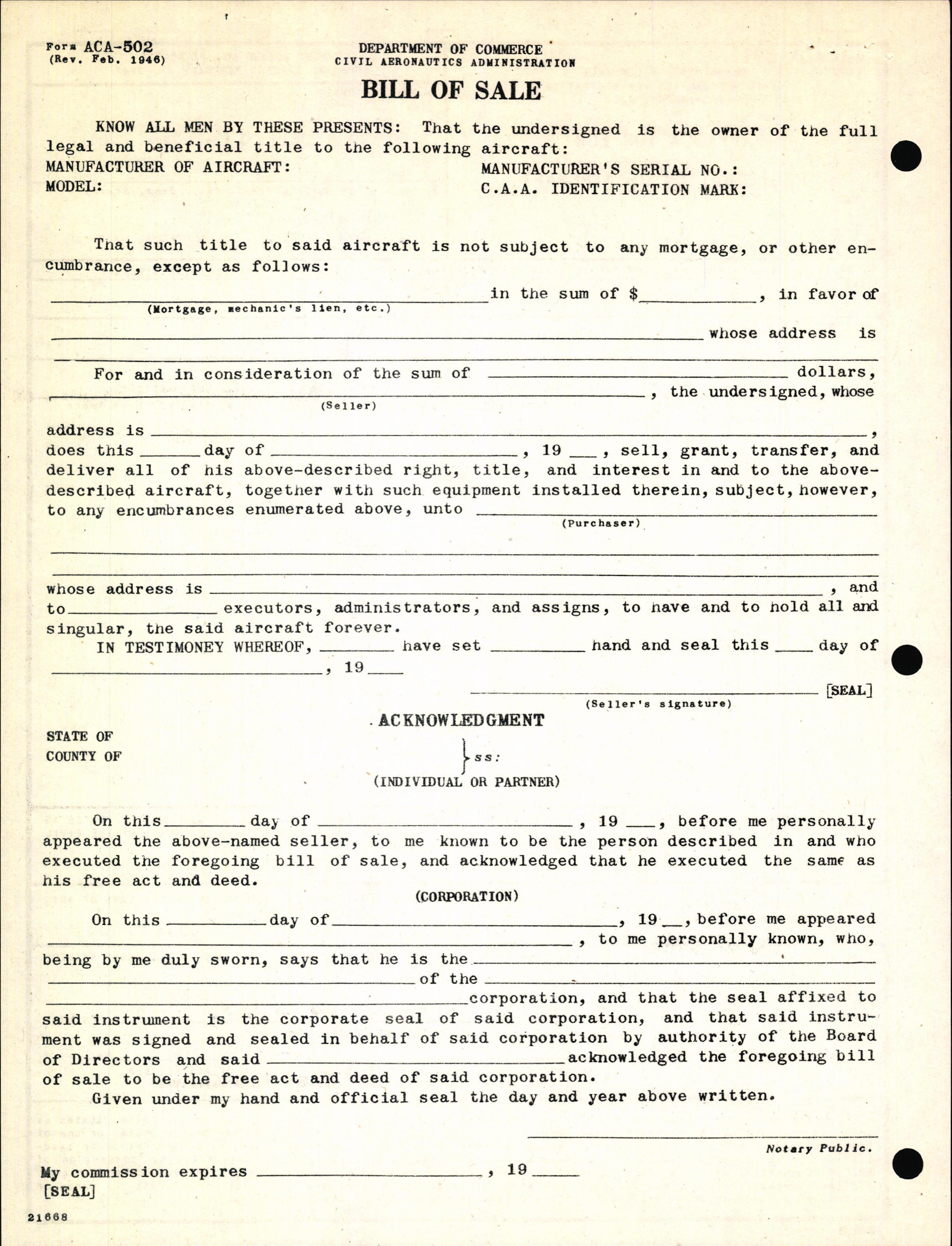 Sample page 6 from AirCorps Library document: Technical Information for Serial Number 1068