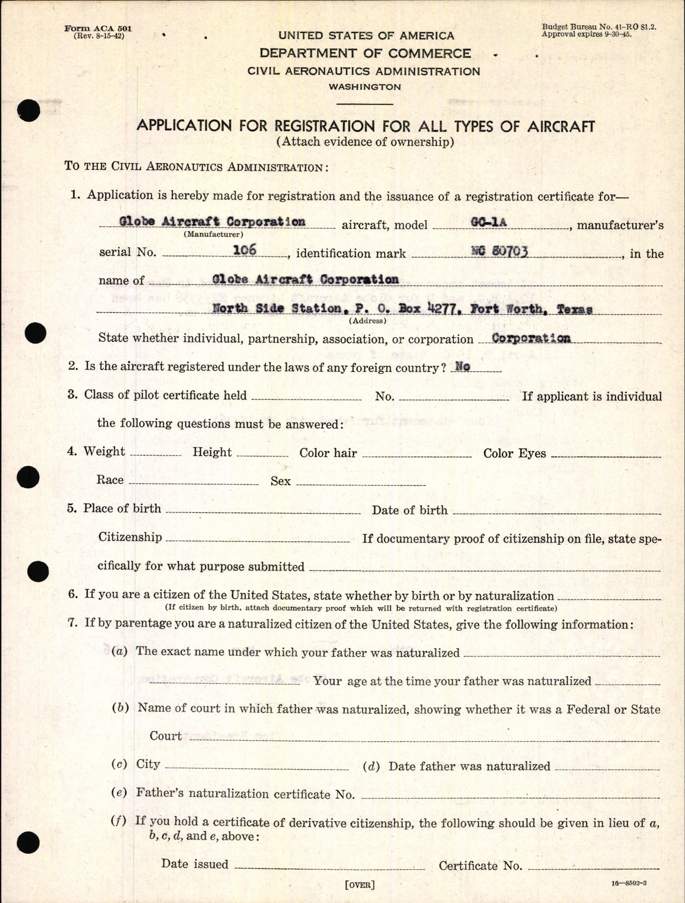 Sample page 9 from AirCorps Library document: Technical Information for Serial Number 106