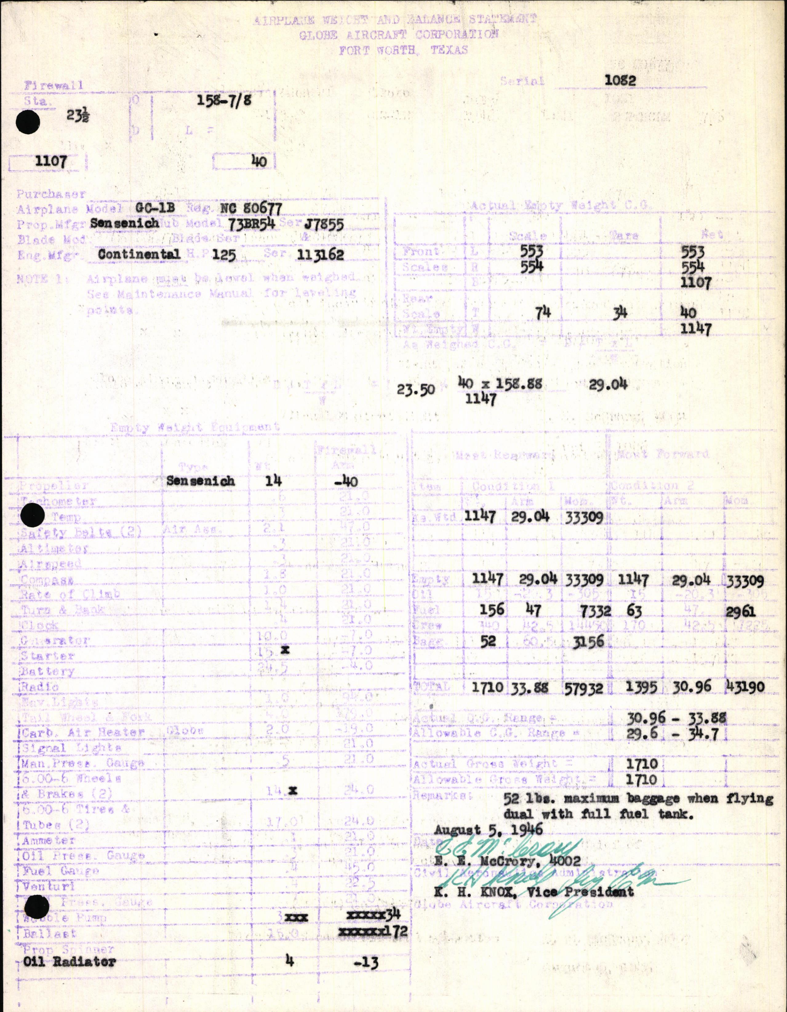 Sample page 7 from AirCorps Library document: Technical Information for Serial Number 1082