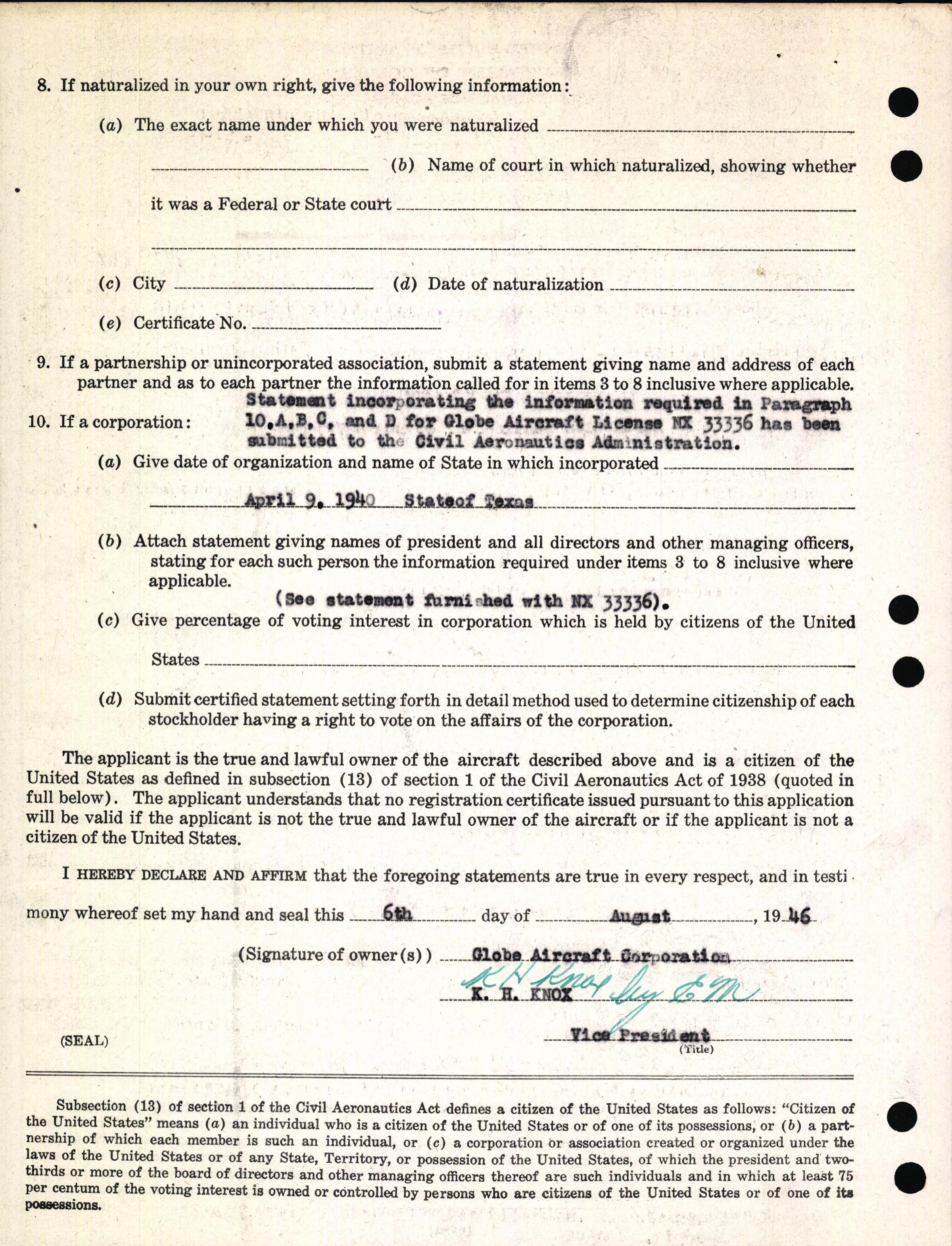 Sample page 4 from AirCorps Library document: Technical Information for Serial Number 1083