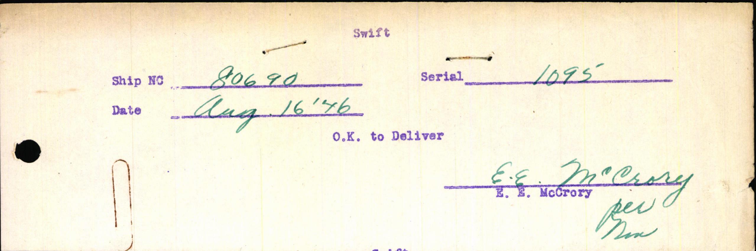 Sample page 3 from AirCorps Library document: Technical Information for Serial Number 1095